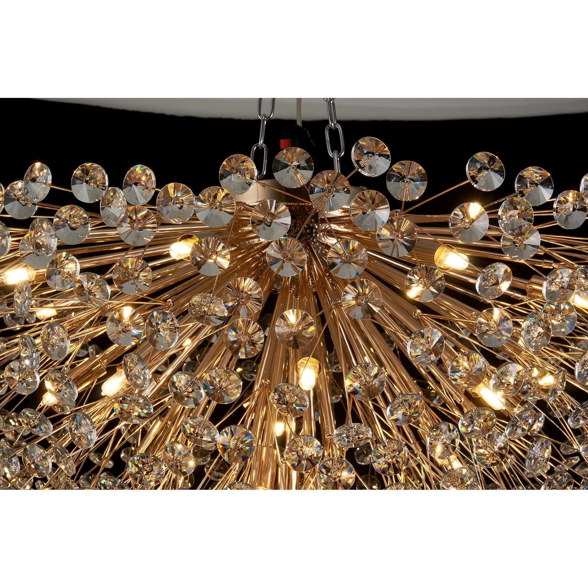 Fabula Grosvenor 21 Light Flush Light - French Gold & Crystal