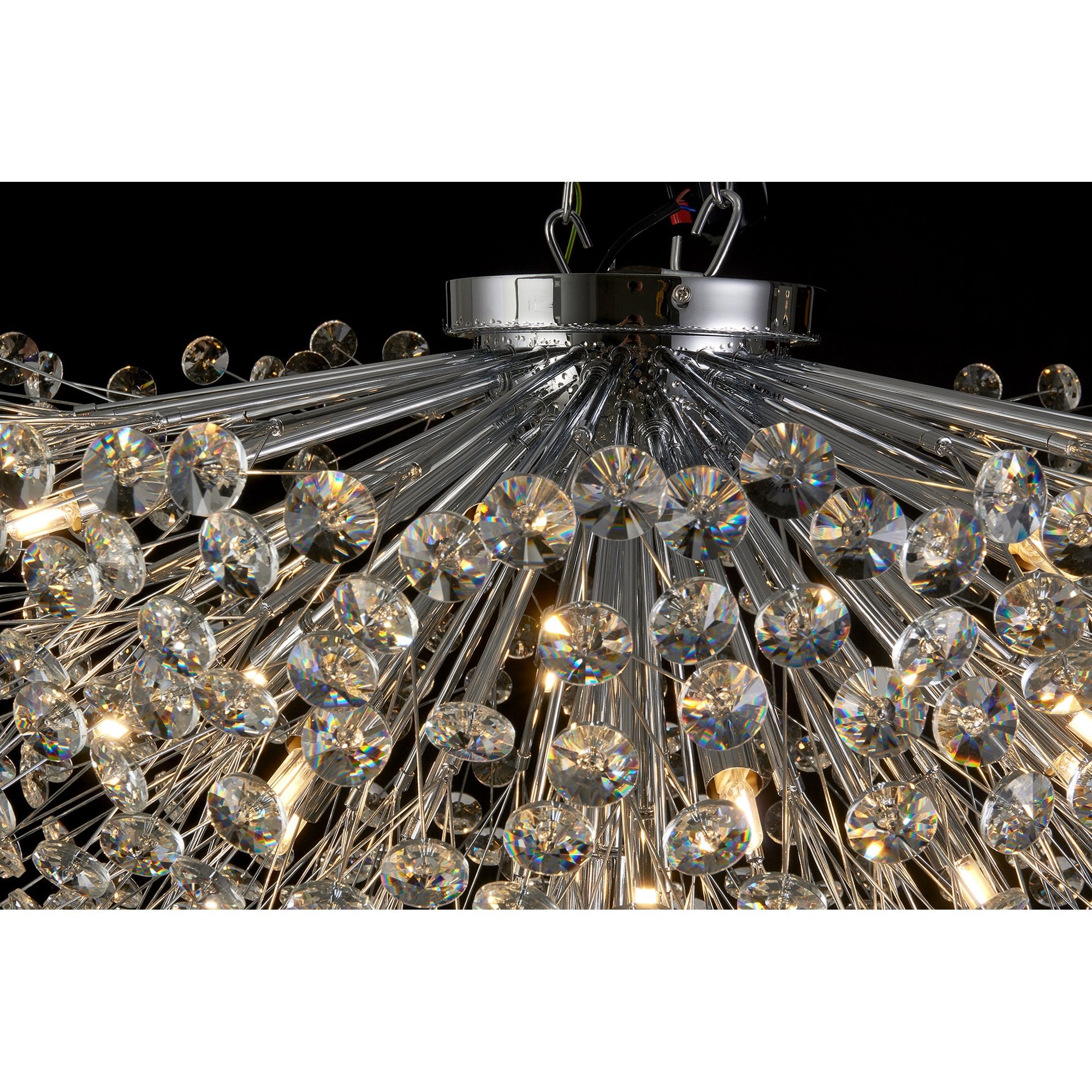 Fabula Grosvenor 21 Light Flush Light - Polished Chrome & Crystal