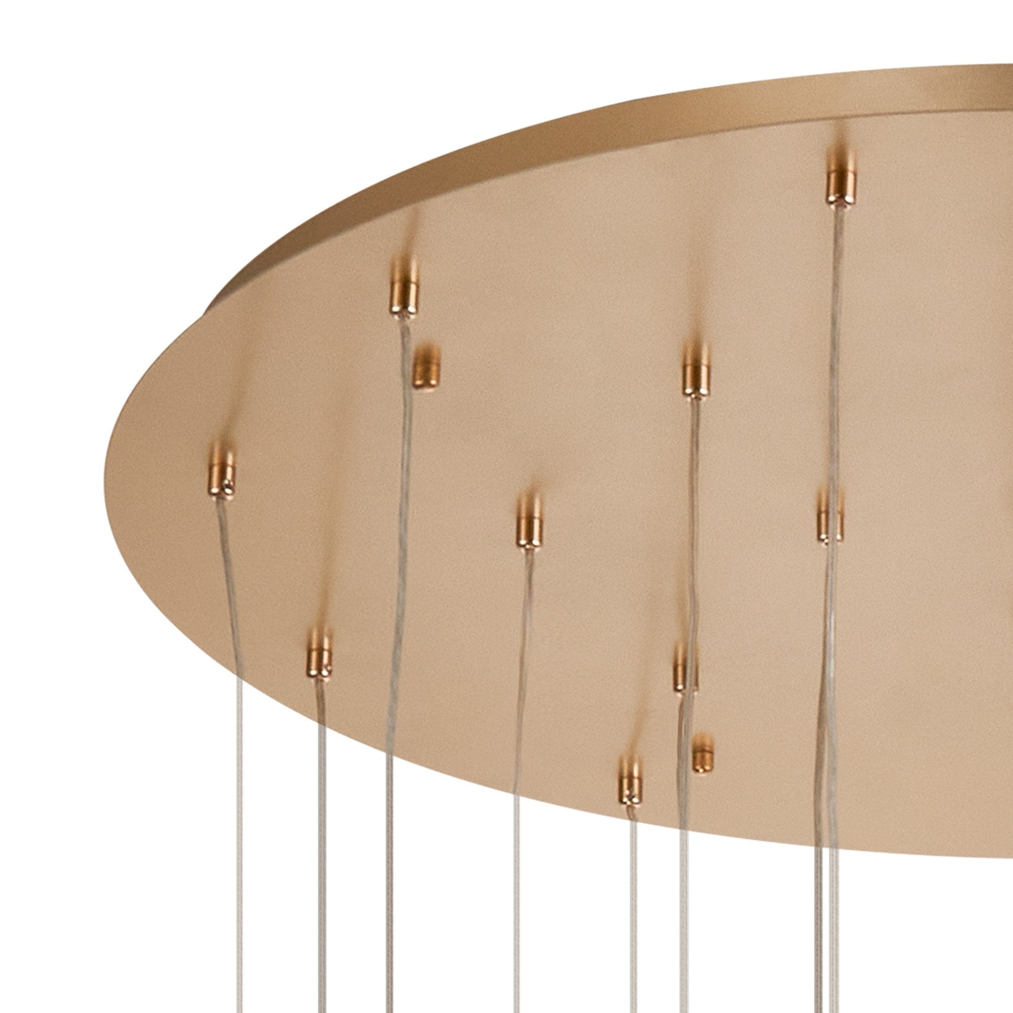 Fabula Grosvenor 24 Light Round Multi-Drop Pendant - French Gold & Crystal Glass