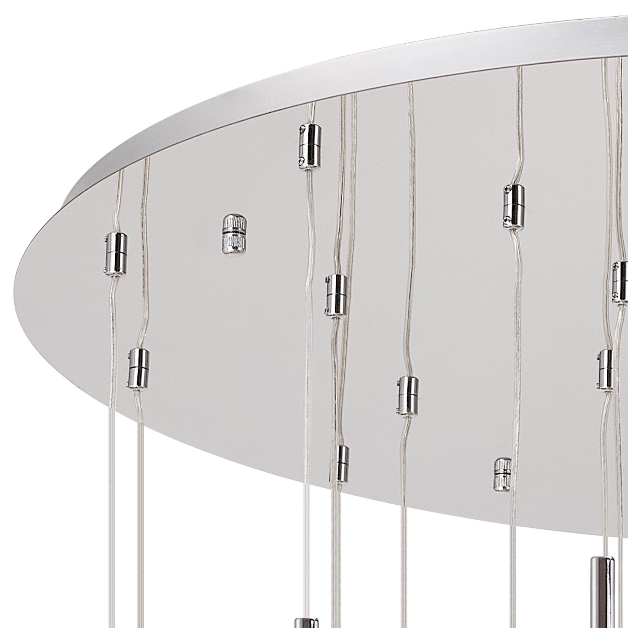 Fabula Grosvenor 24 Light Round Multi-Drop Pendant - Polished Chrome & Crystal Glass