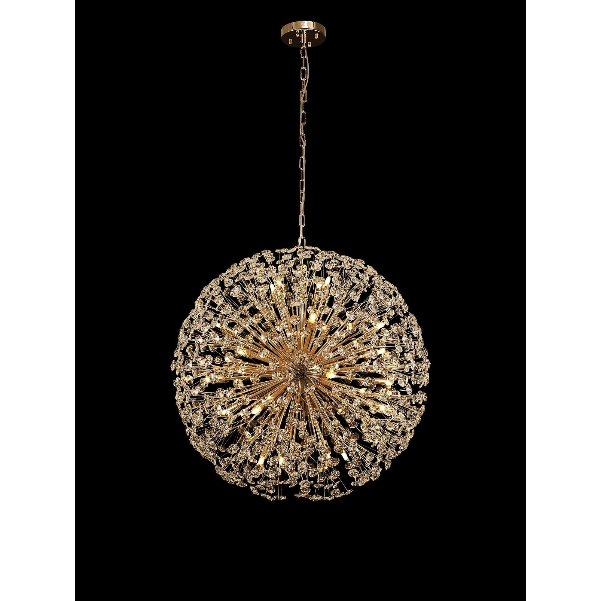 Fabula Grosvenor 24 Light Spherical Pendant - French Gold & Crystal