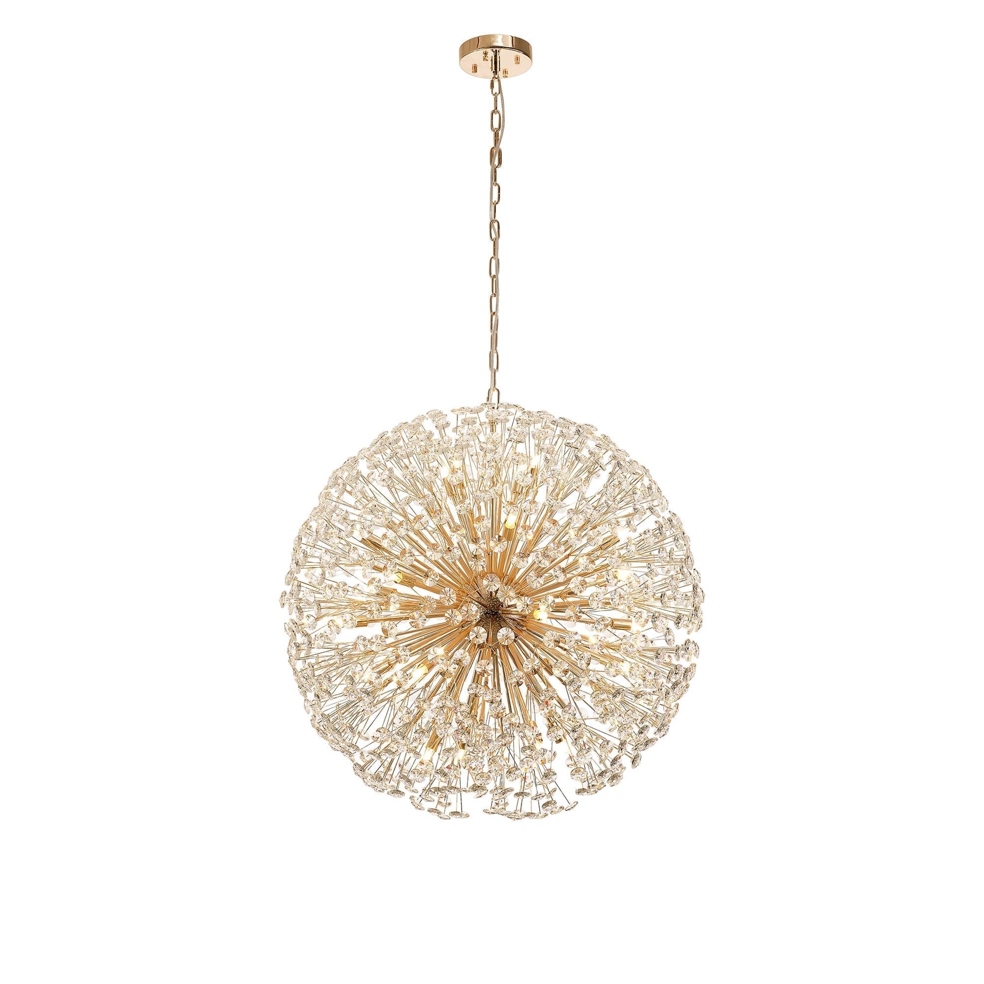 Fabula Grosvenor 24 Light Spherical Pendant - French Gold & Crystal