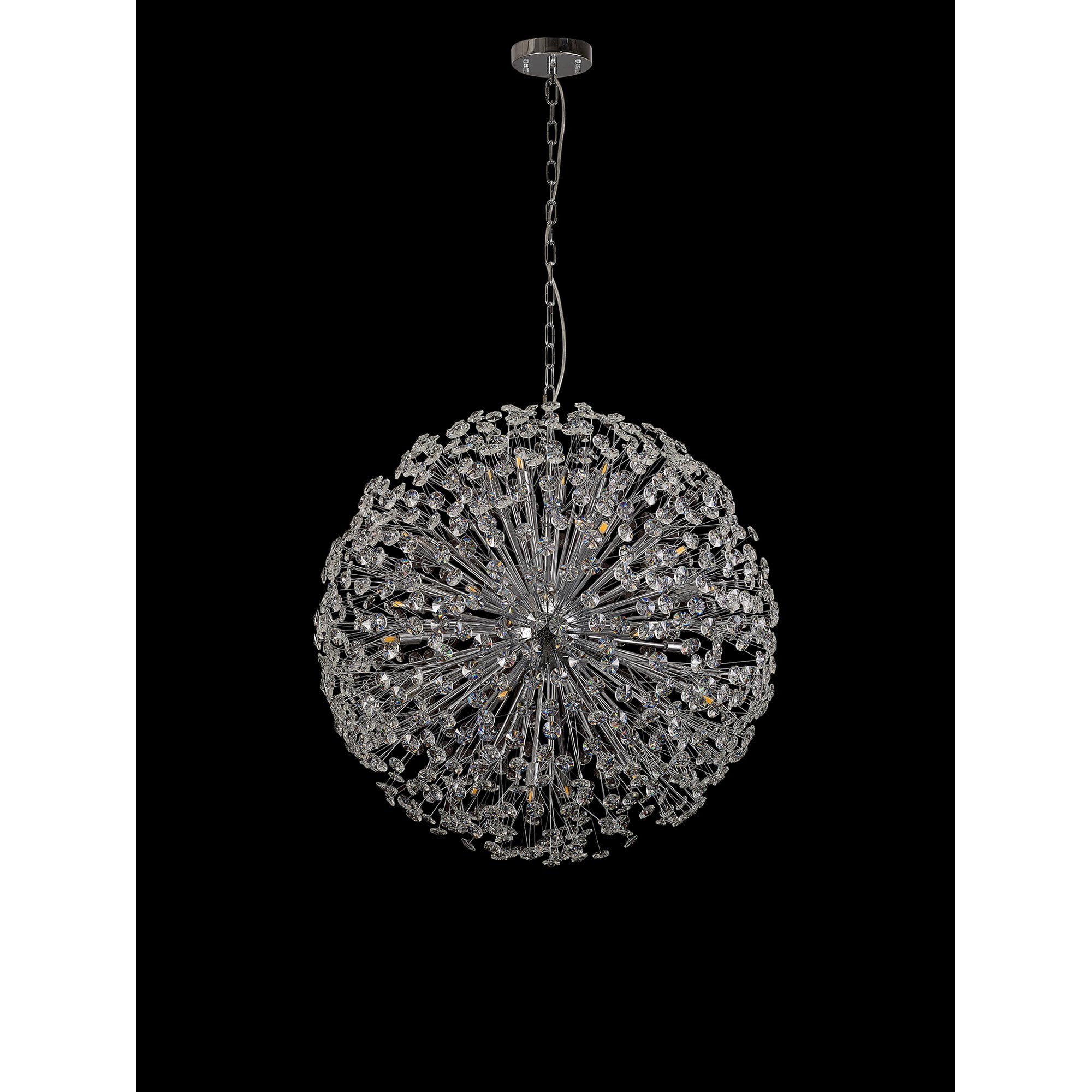 Fabula Grosvenor 24 Light Spherical Pendant - Polished Chrome & Crystal