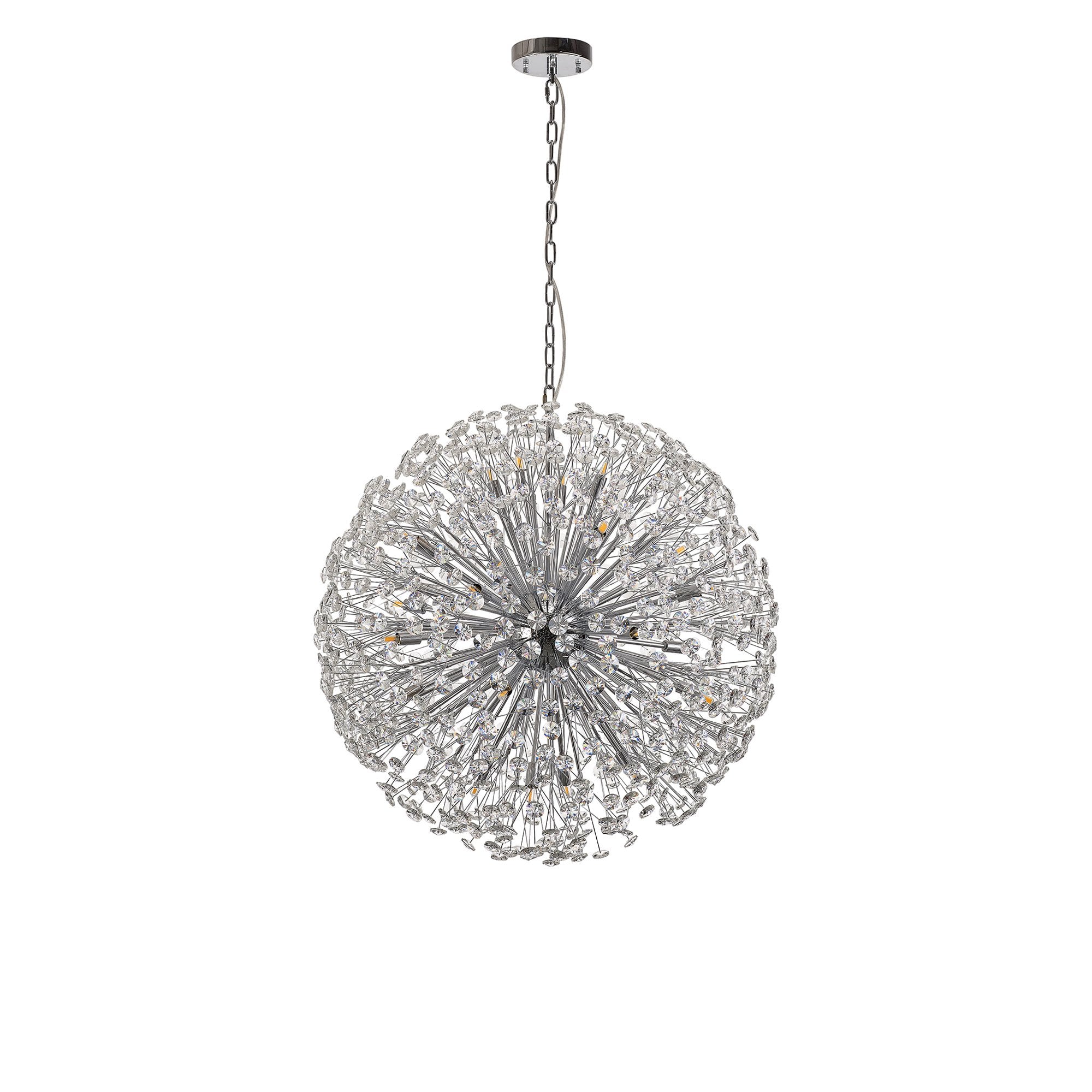 Fabula Grosvenor 24 Light Spherical Pendant - Polished Chrome & Crystal