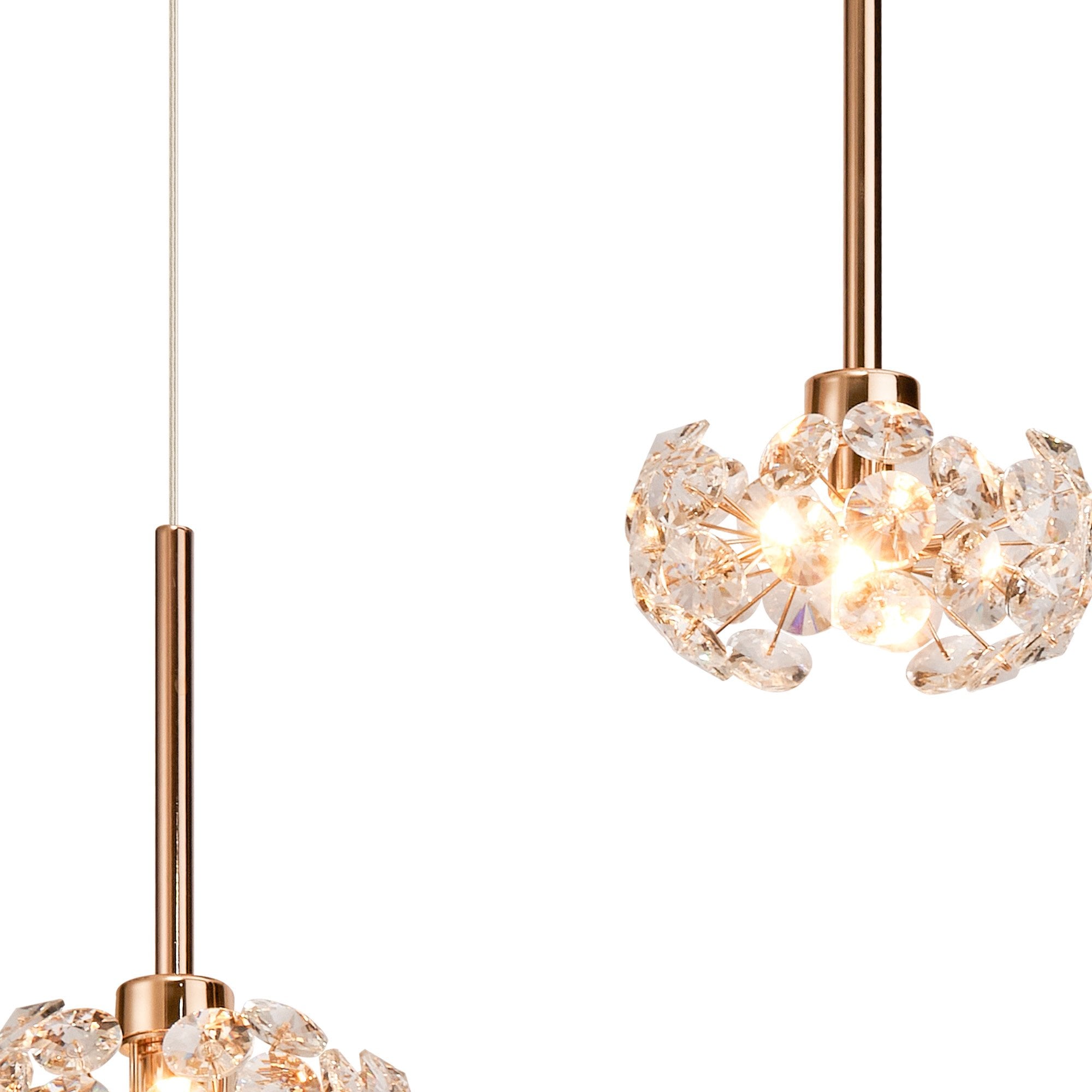 Fabula Grosvenor 3 Light Linear Pendant - French Gold & Crystal Glass