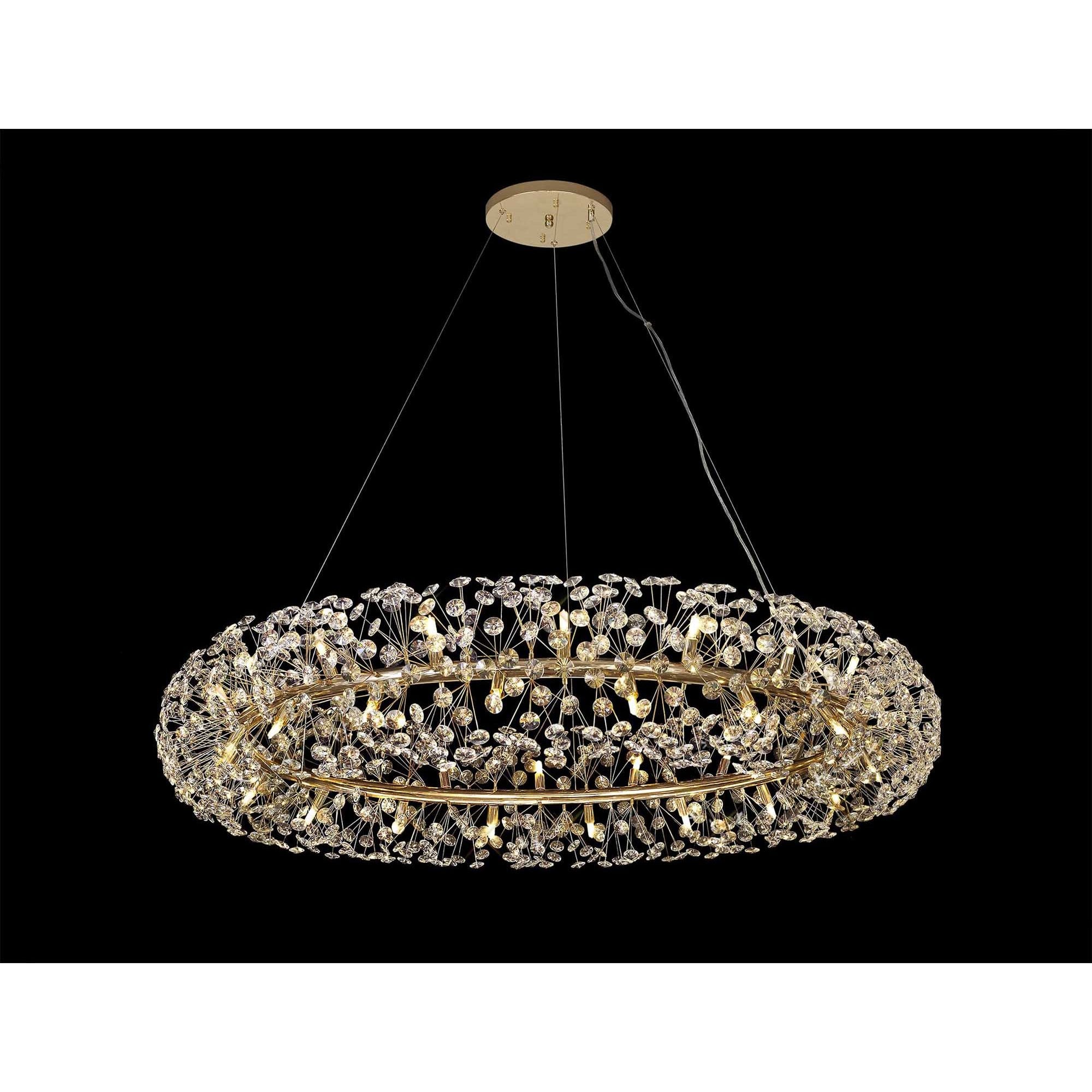 Fabula Grosvenor 36 Light Pendant - French Gold & Crystal