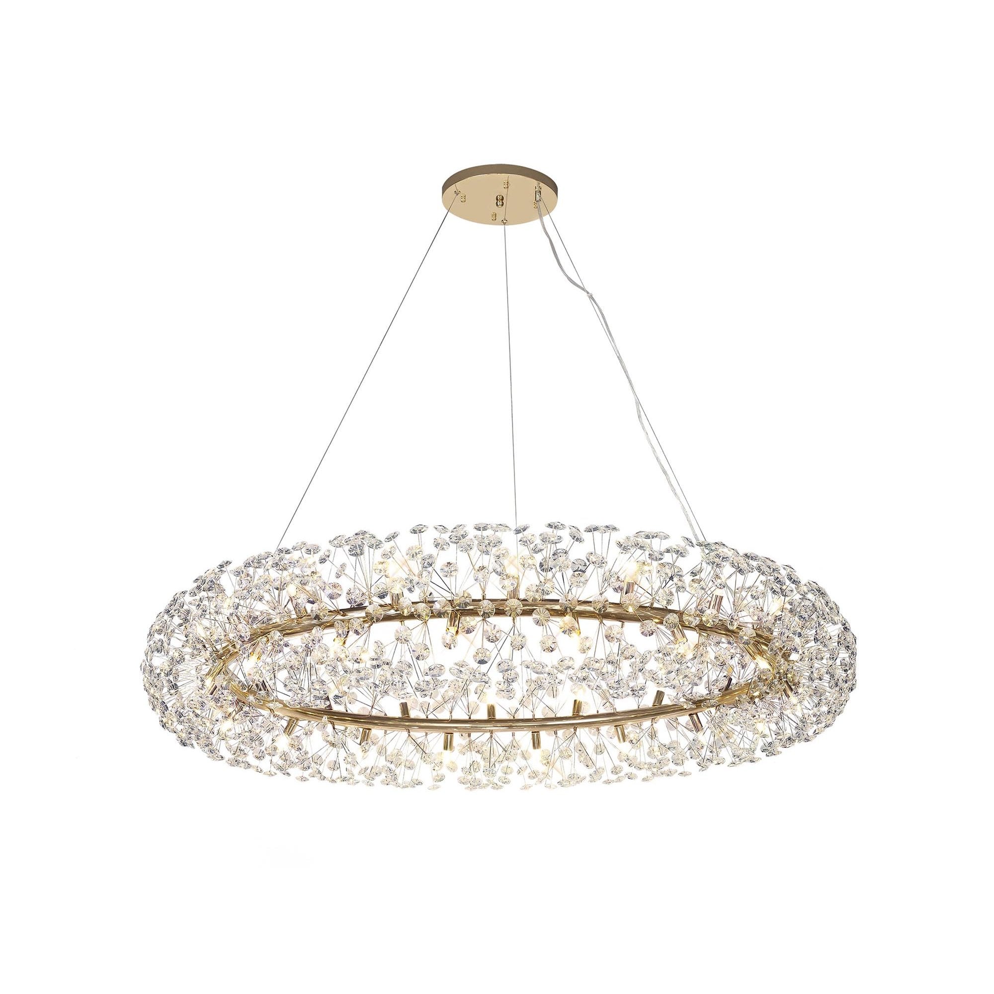 Fabula Grosvenor 36 Light Pendant - French Gold & Crystal