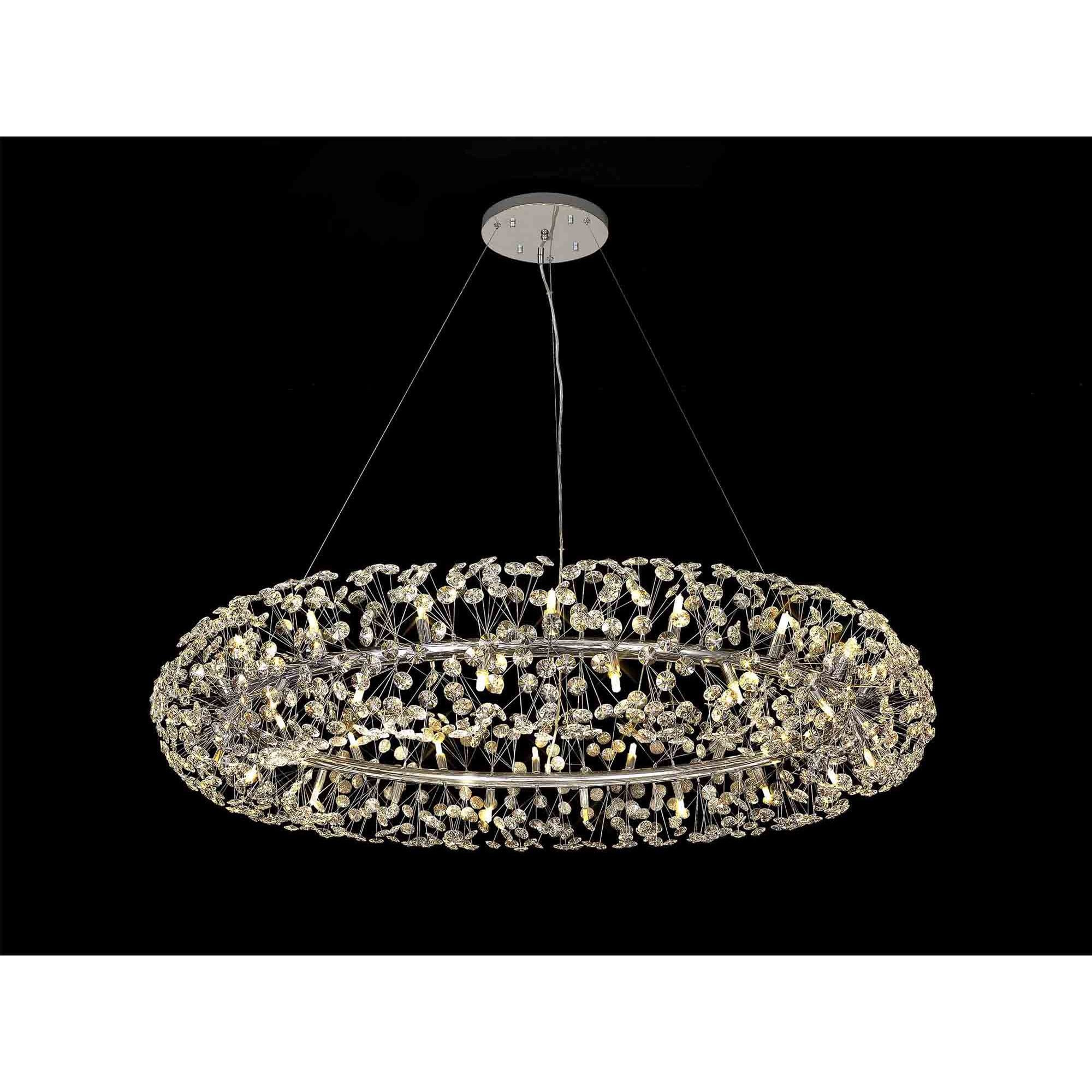 Fabula Grosvenor 36 Light Pendant - Polished Chrome & Crystal
