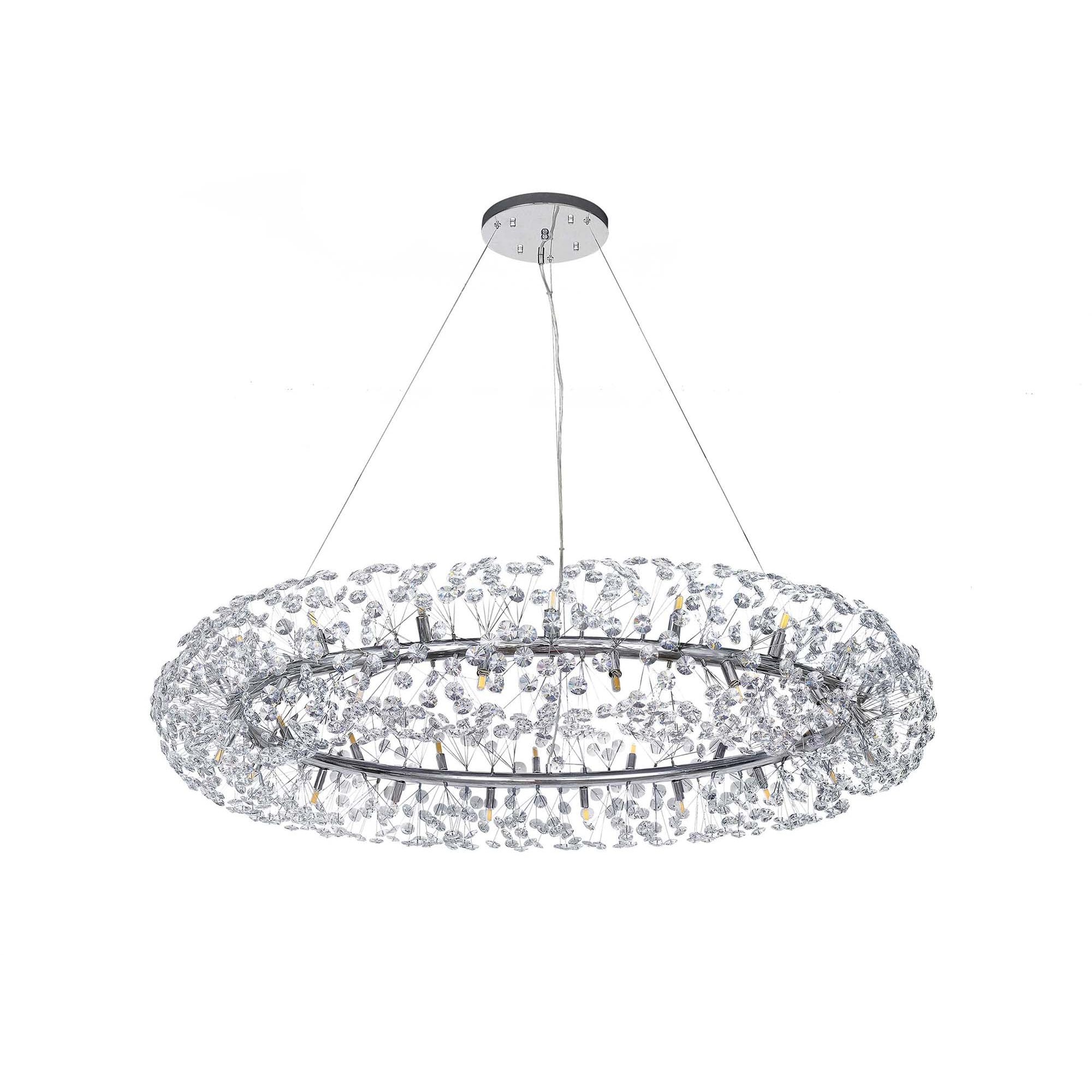 Fabula Grosvenor 36 Light Pendant - Polished Chrome & Crystal