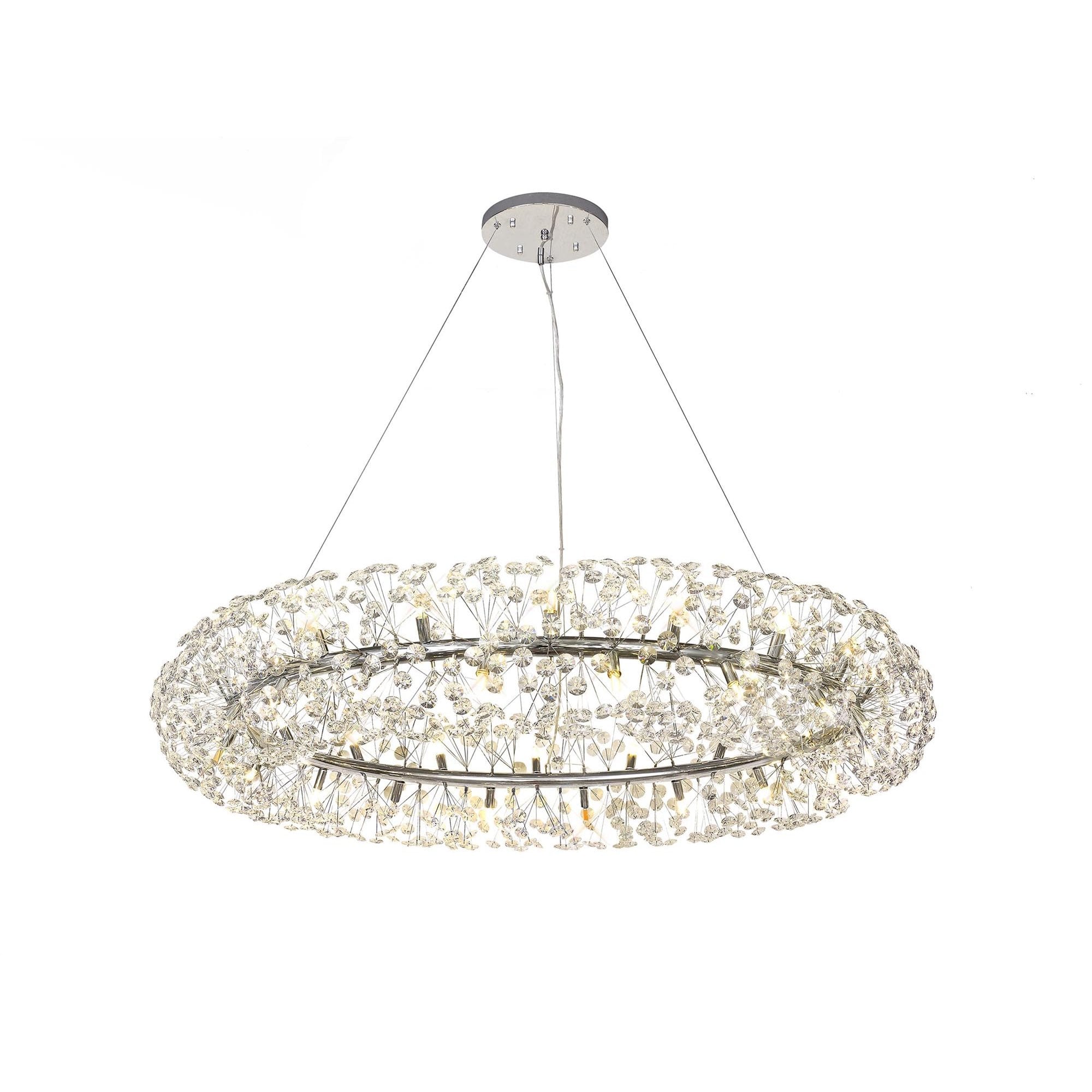 Fabula Grosvenor 36 Light Pendant - Polished Chrome & Crystal