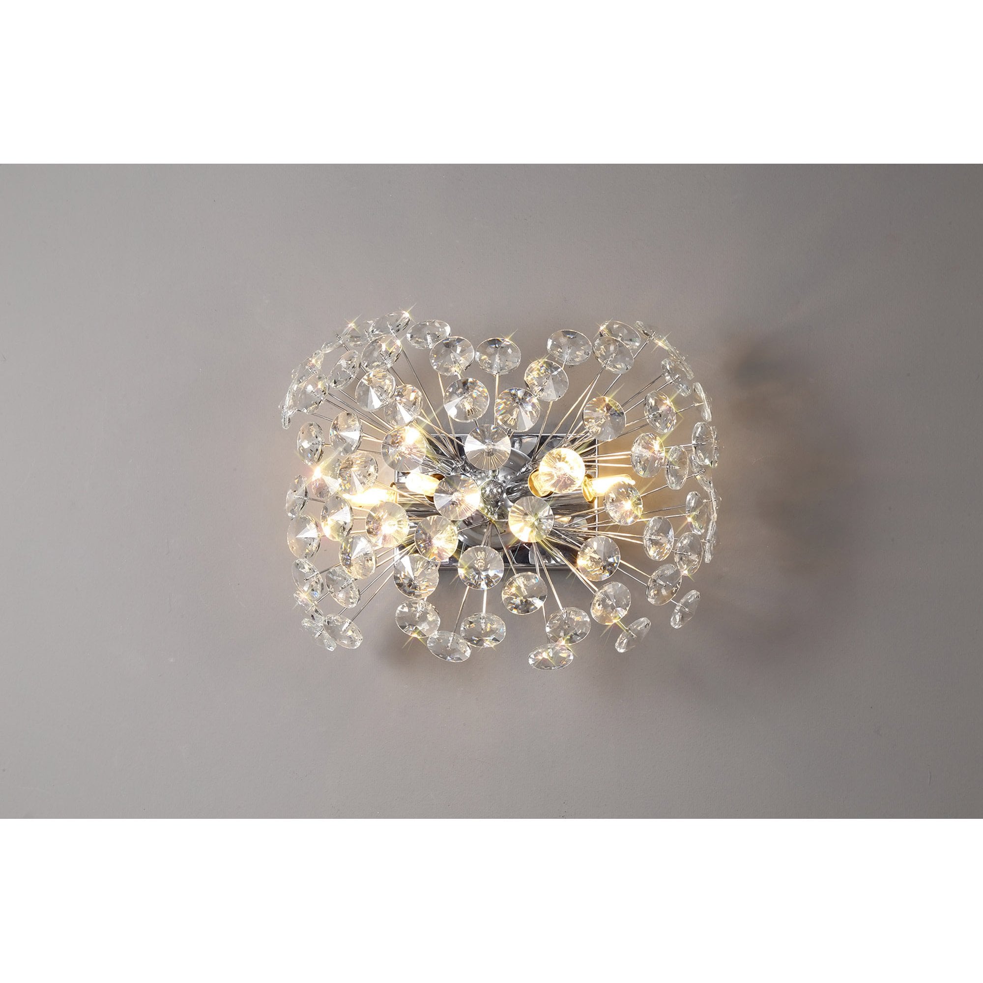 Fabula Grosvenor 4 Light Wall Light - Polished Chrome & Crystal