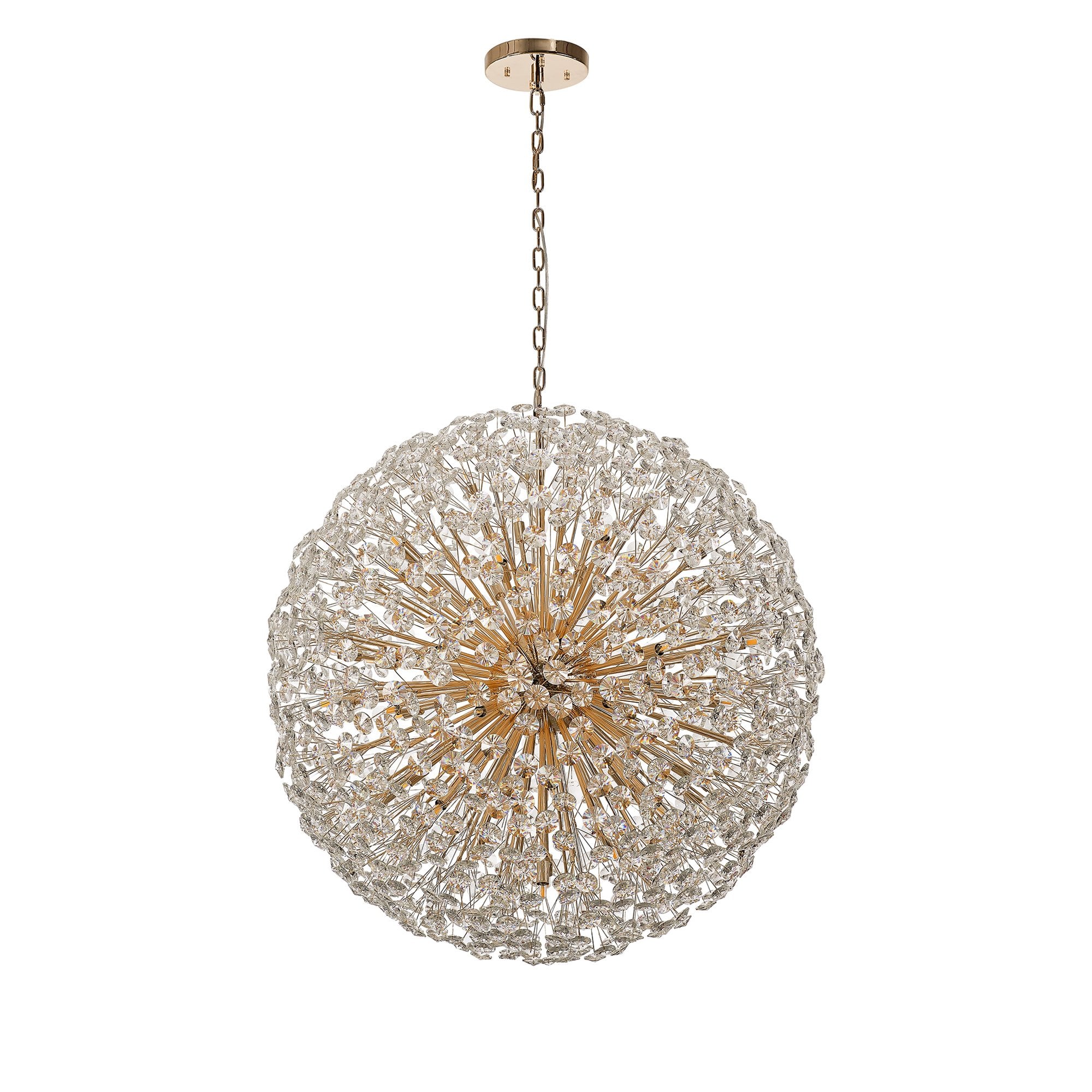 Fabula Grosvenor 48 Light Spherical Pendant - French Gold & Crystal