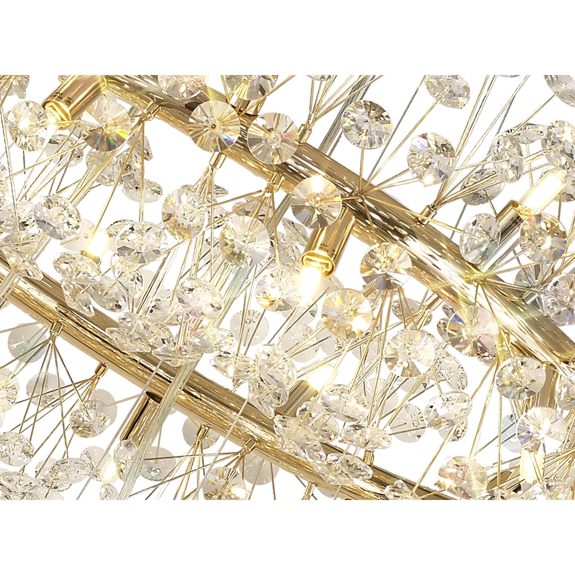 Fabula Grosvenor 58 Light 3-Tiered Pendant - French Gold & Crystal