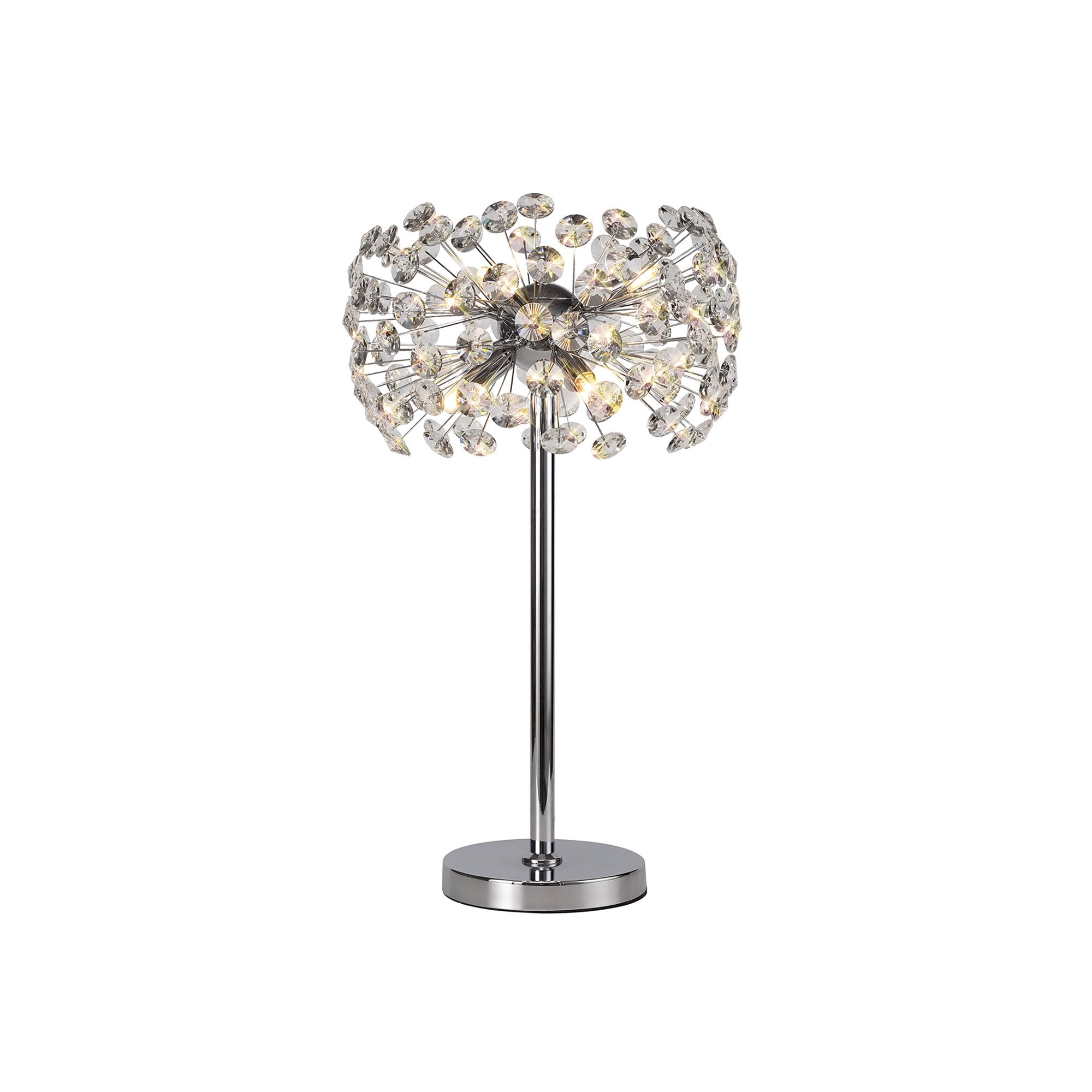 Fabula Grosvenor 6 Light Table Lamp - Polished Chrome & Crystal
