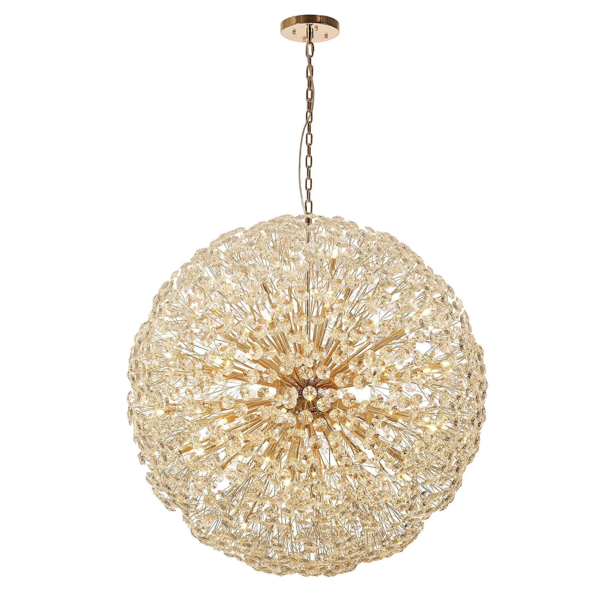 Fabula Grosvenor 64 Light Spherical Pendant - French Gold & Crystal
