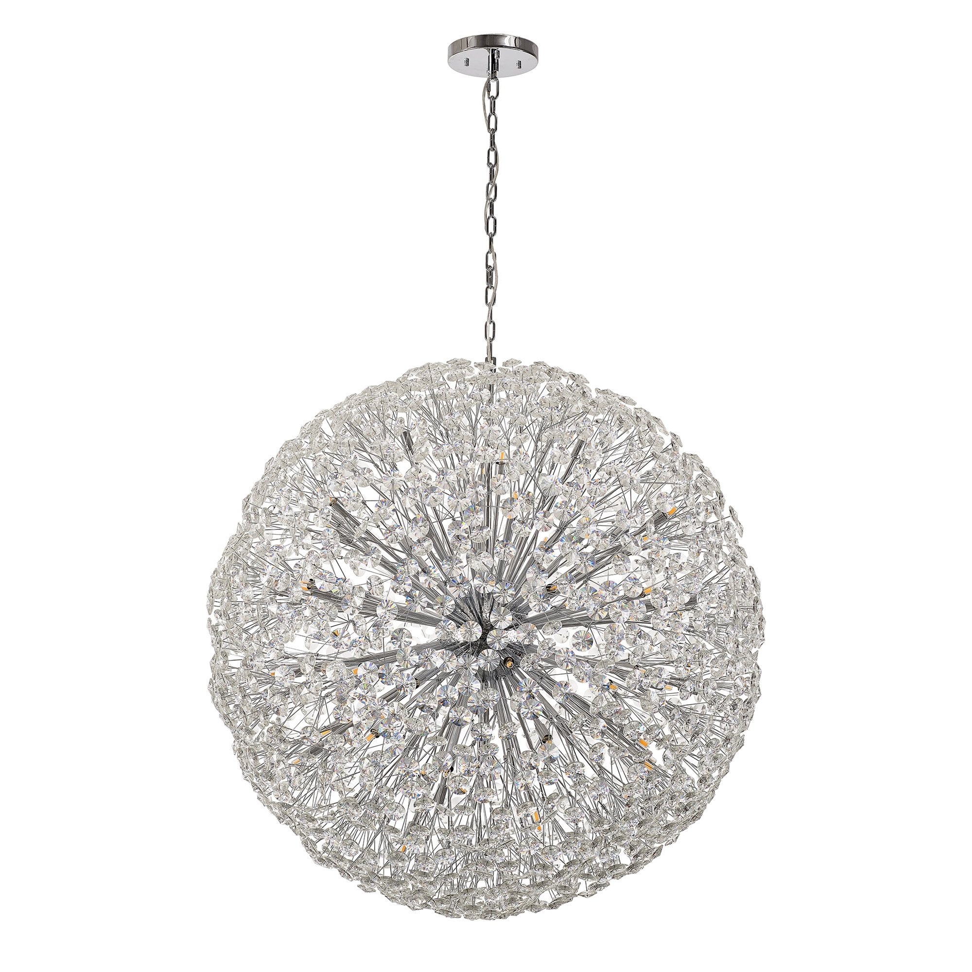 Fabula Grosvenor 64 Light Spherical Pendant - Polished Chrome & Crystal