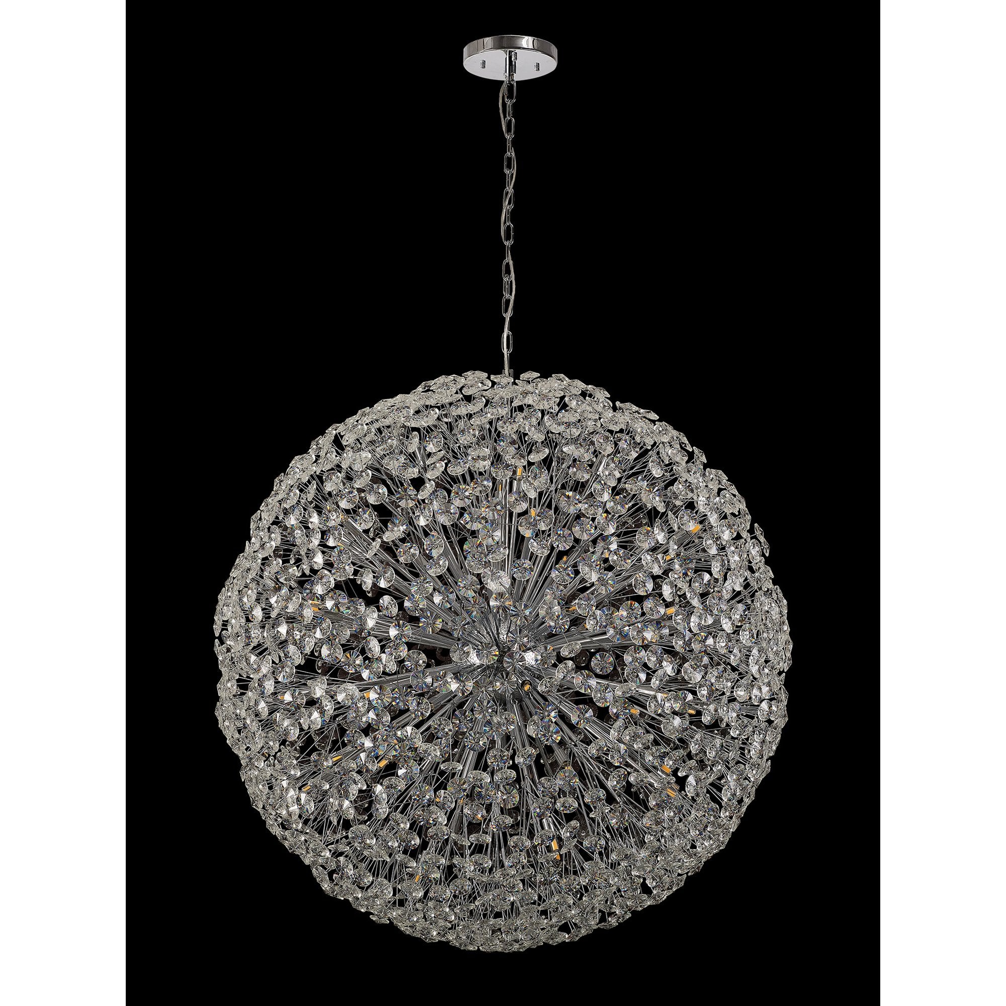 Fabula Grosvenor 64 Light Spherical Pendant - Polished Chrome & Crystal