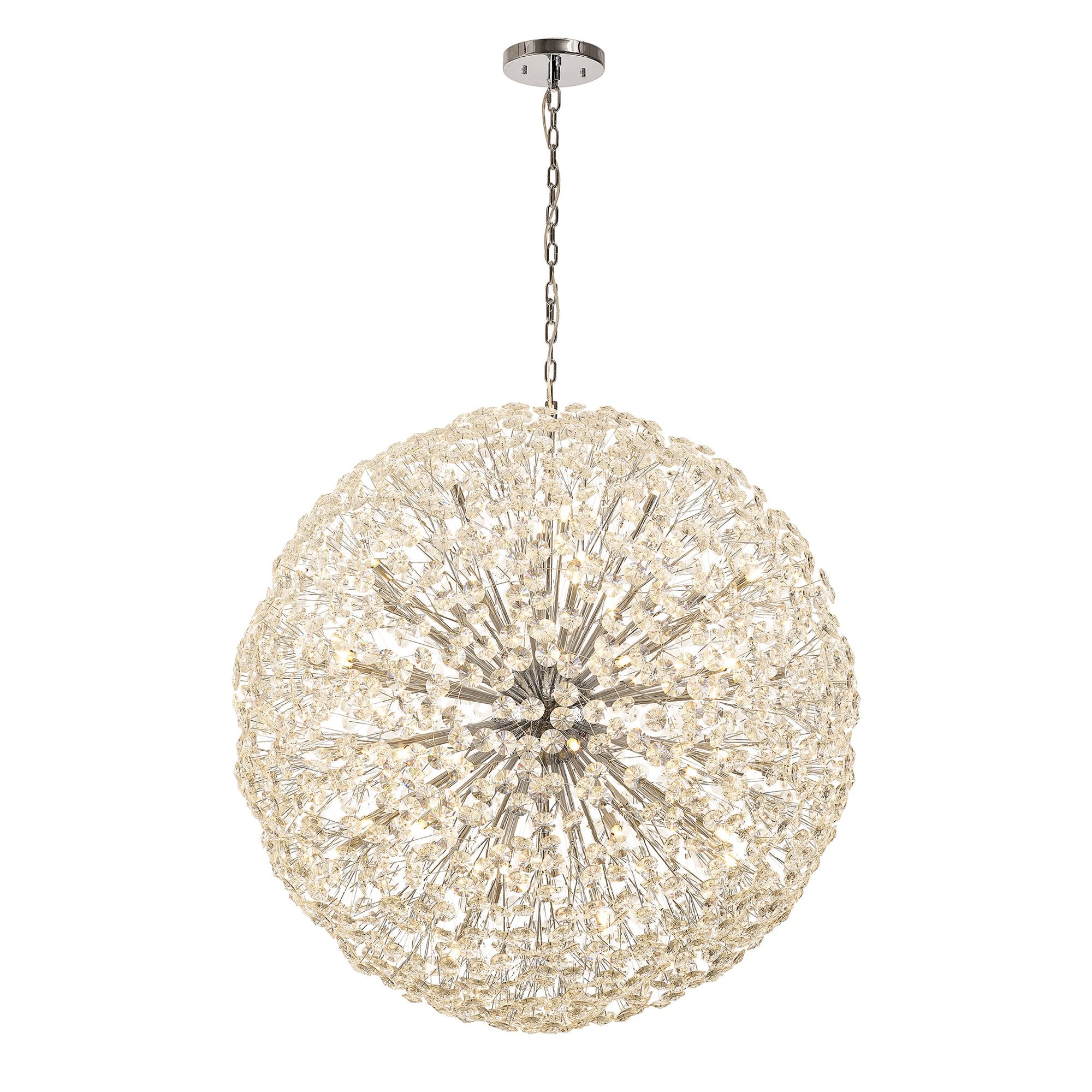 Fabula Grosvenor 64 Light Spherical Pendant - Polished Chrome & Crystal