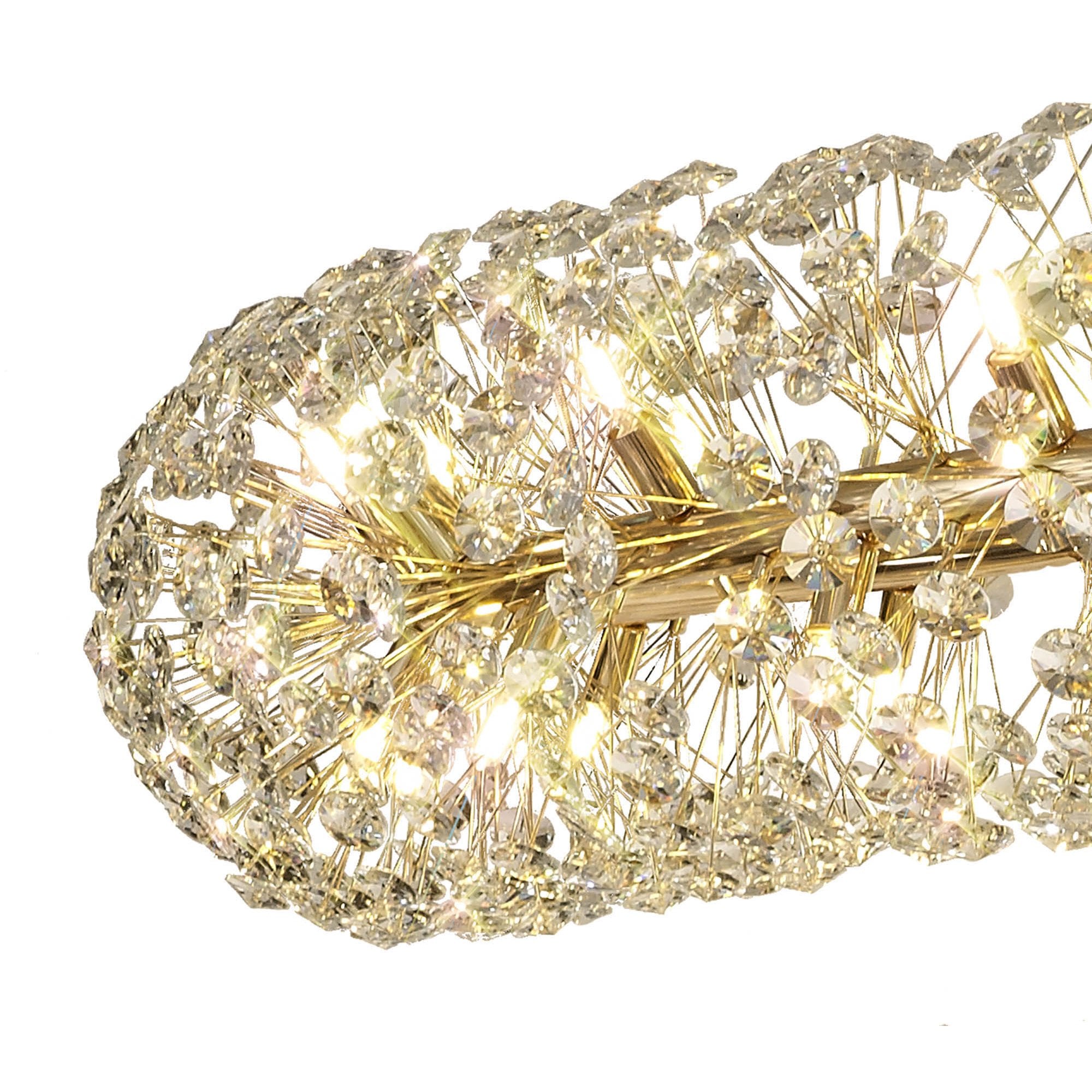 Fabula Grosvenor 74 Light 3-Tiered Pendant - French Gold & Crystal