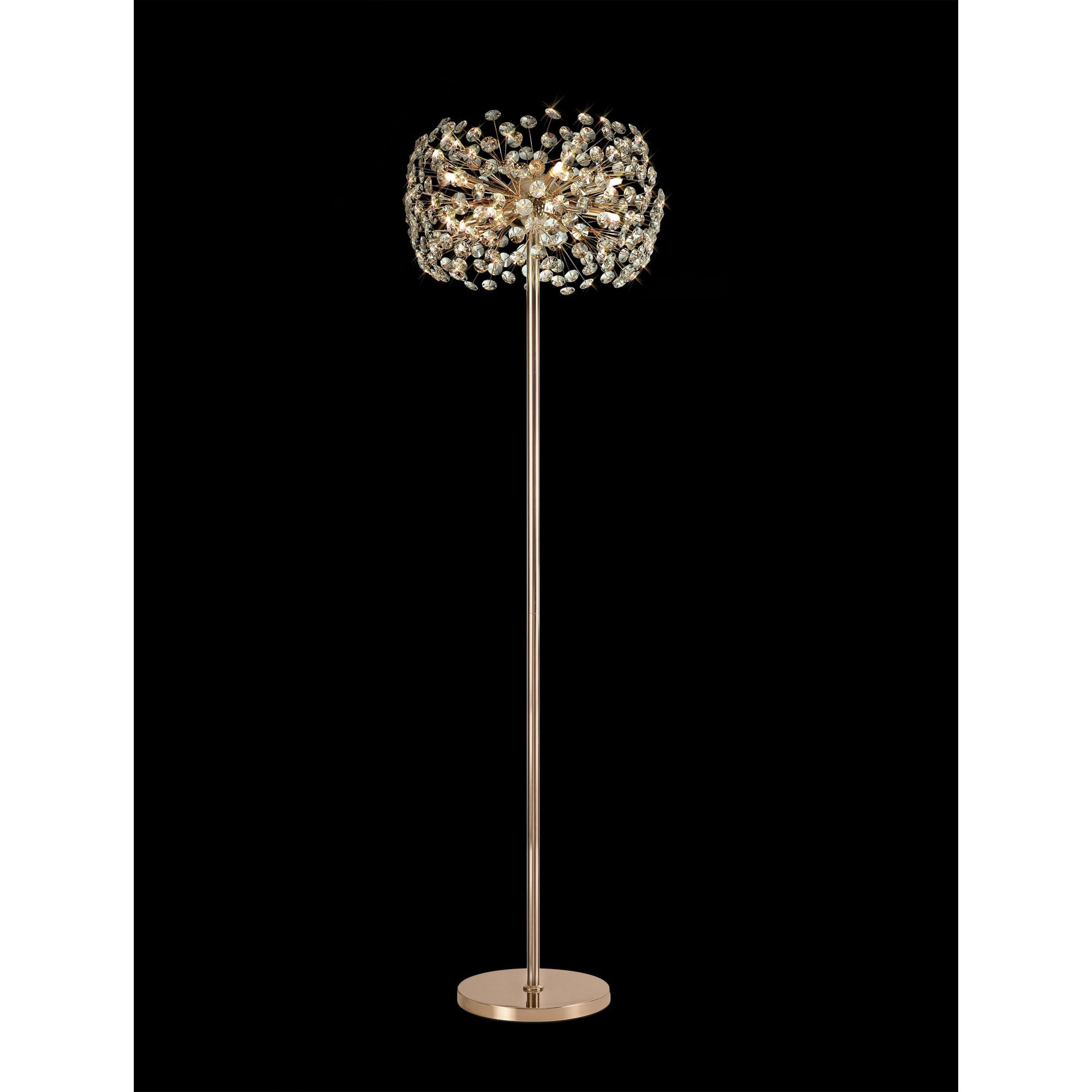 Fabula Grosvenor 8 Light Floor Lamp - French Gold & Crystal