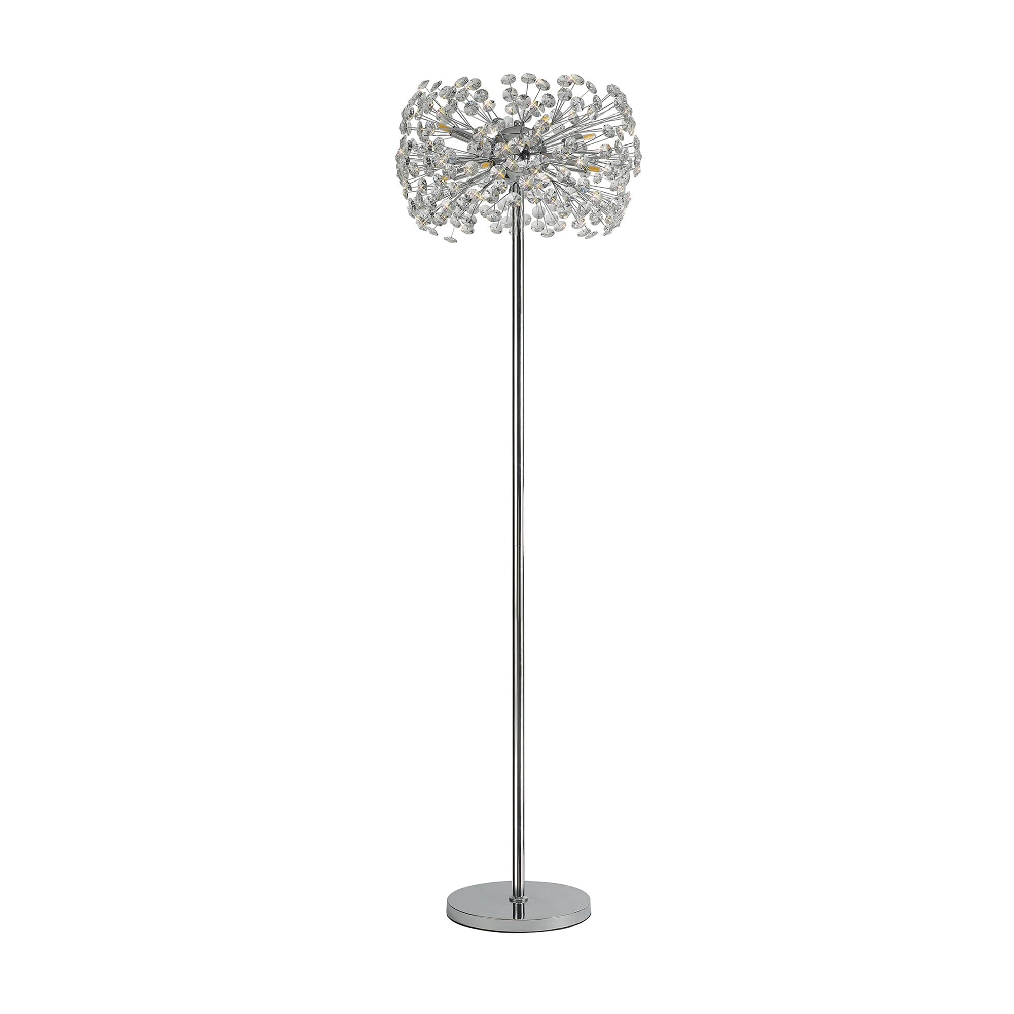 Fabula Grosvenor 8 Light Floor Lamp - Polished Chrome & Crystal
