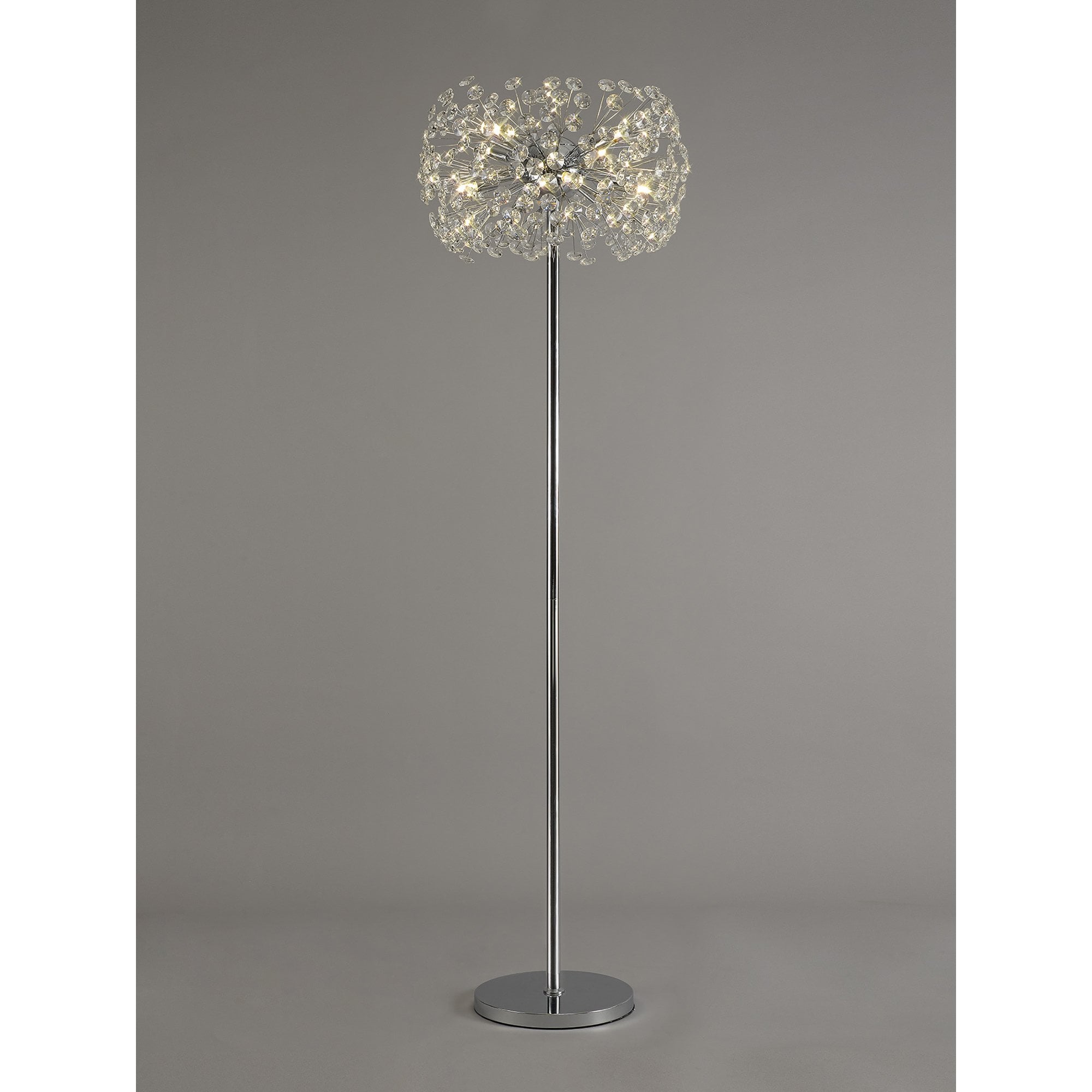 Fabula Grosvenor 8 Light Floor Lamp - Polished Chrome & Crystal