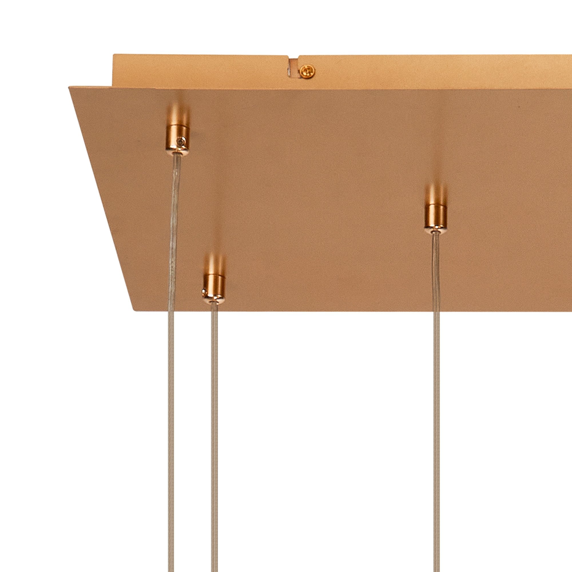 Fabula Grosvenor 8 Light Rectangle Multi-Drop Pendant - French Gold & Crystal Glass