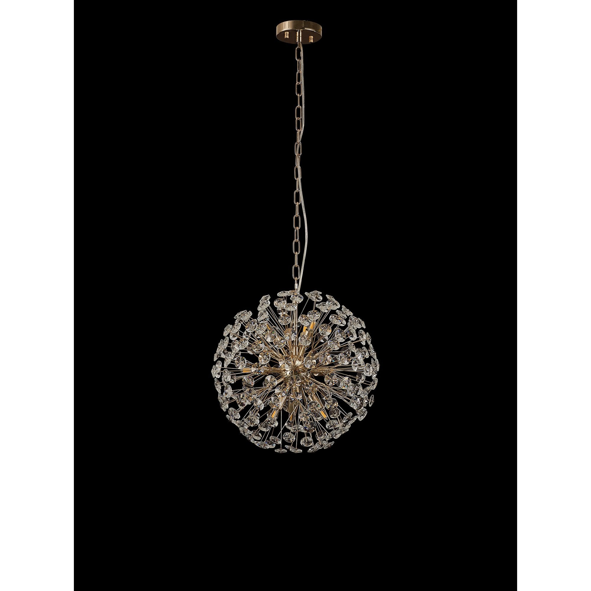 Fabula Grosvenor 9 Light Spherical Pendant - French Gold & Crystal