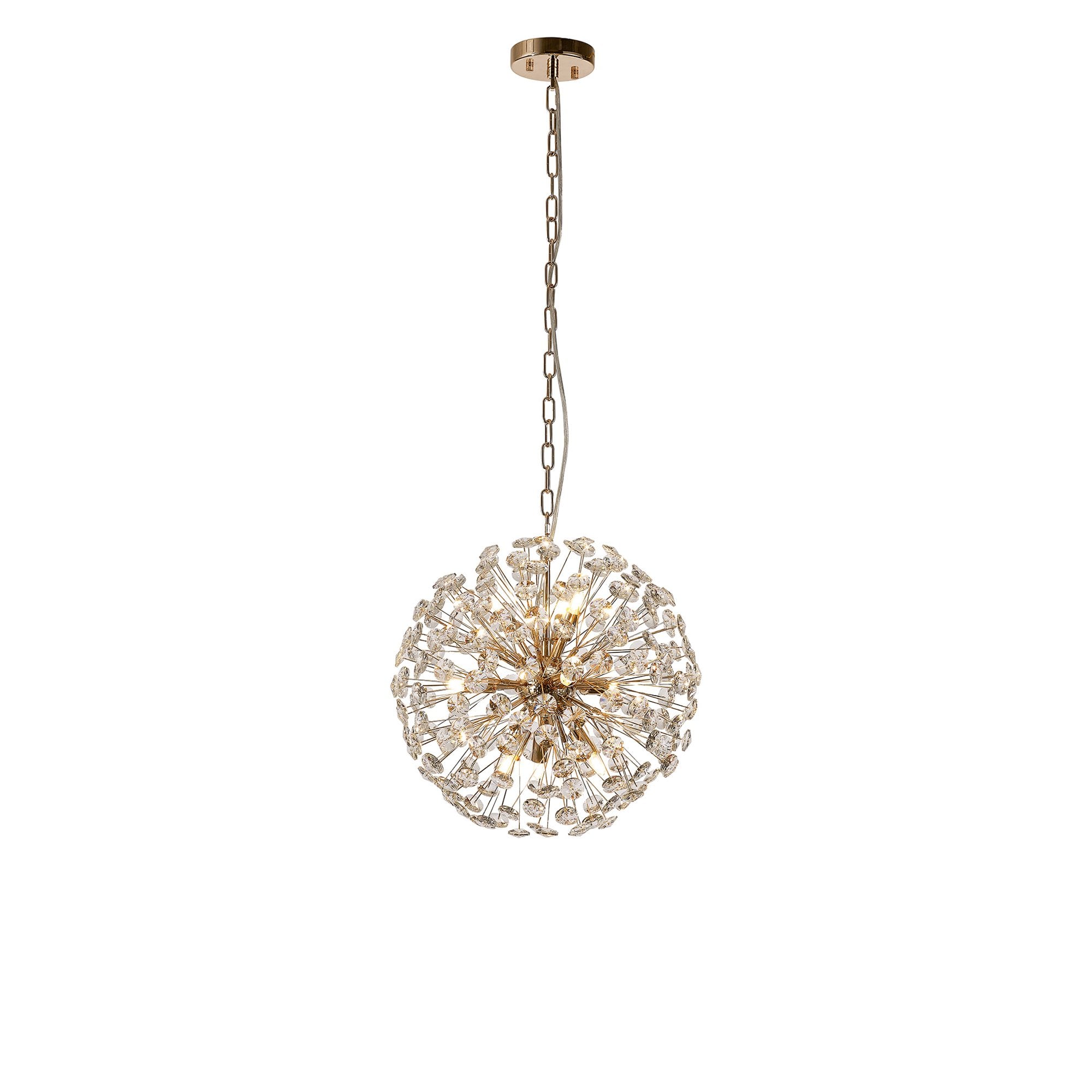 Fabula Grosvenor 9 Light Spherical Pendant - French Gold & Crystal