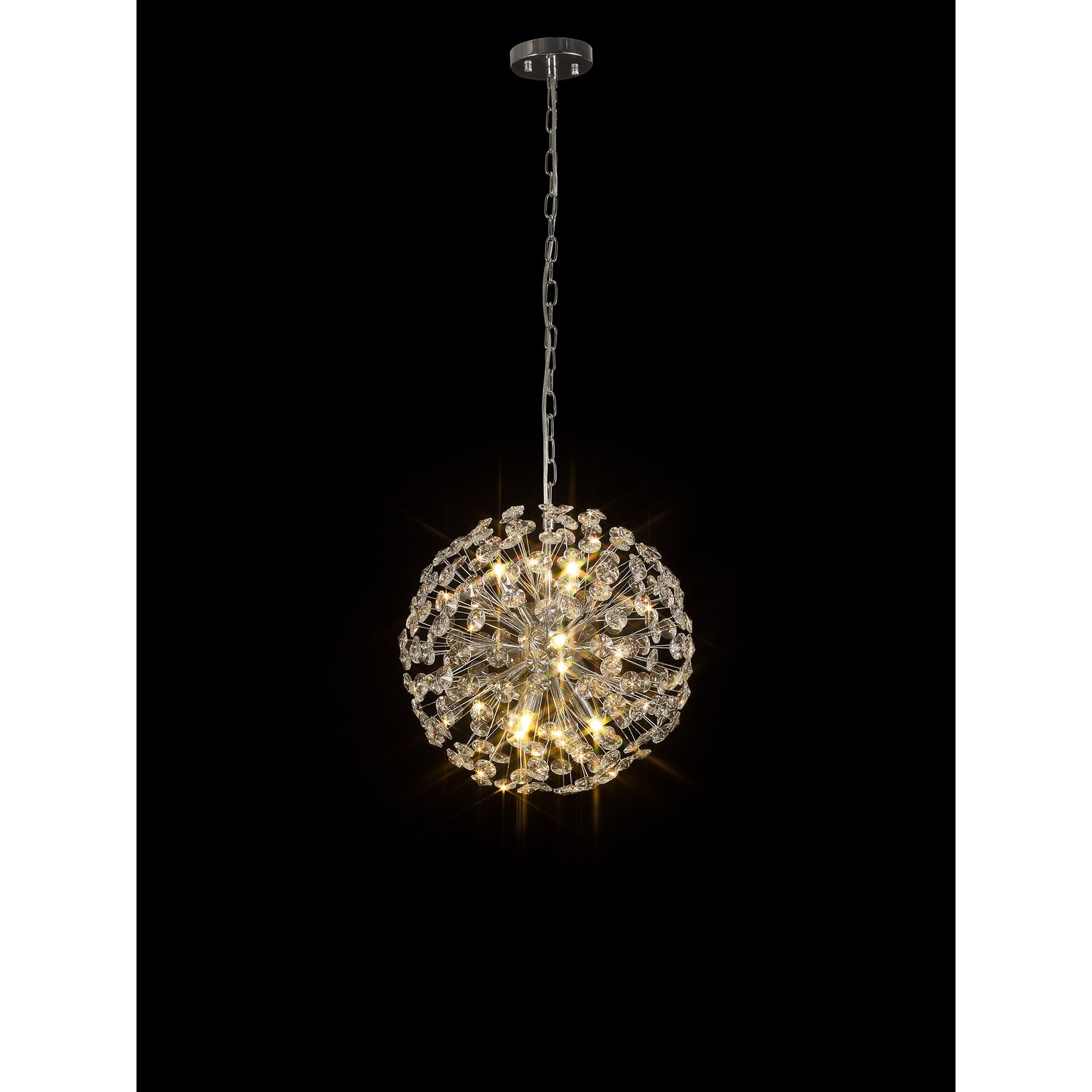 Fabula Grosvenor 9 Light Spherical Pendant - Polished Chrome & Crystal