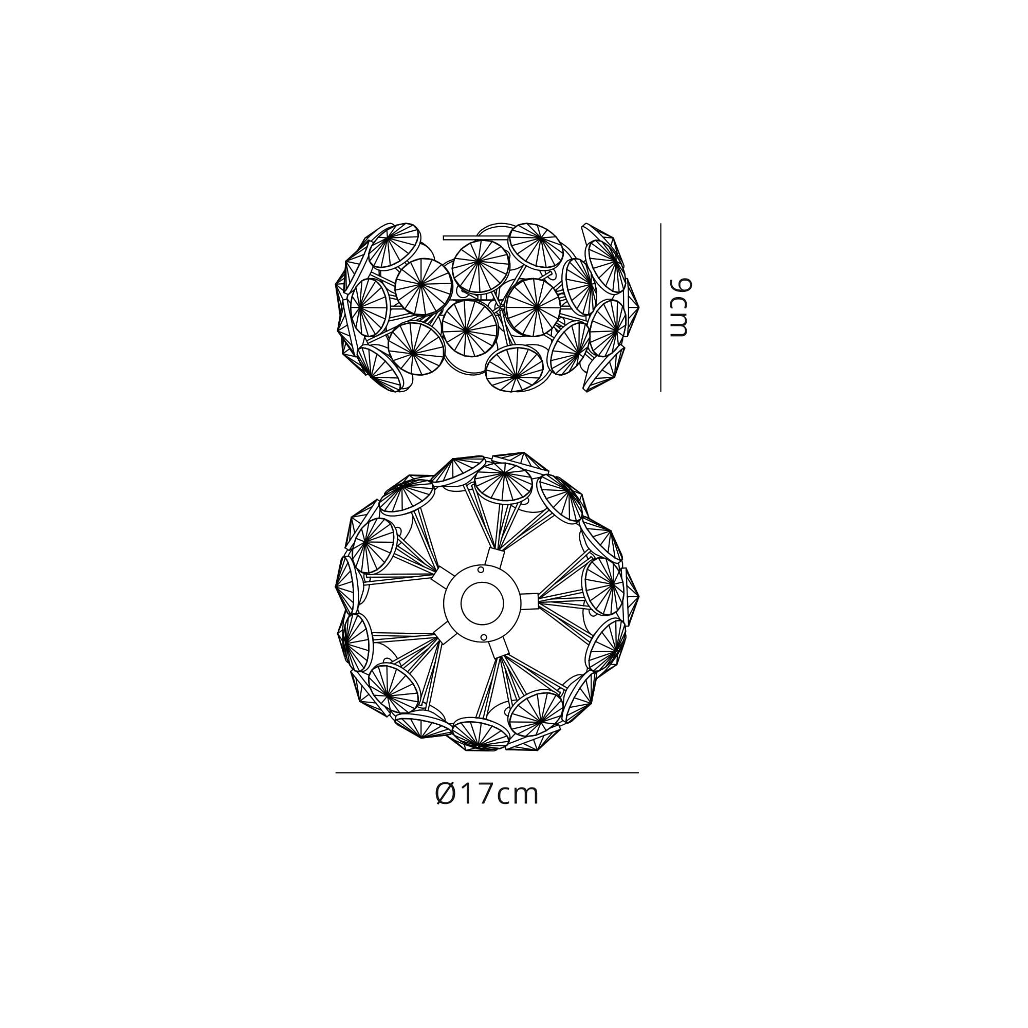 Fabula Grosvenor Shade - French Gold & Crystal - Shade Only