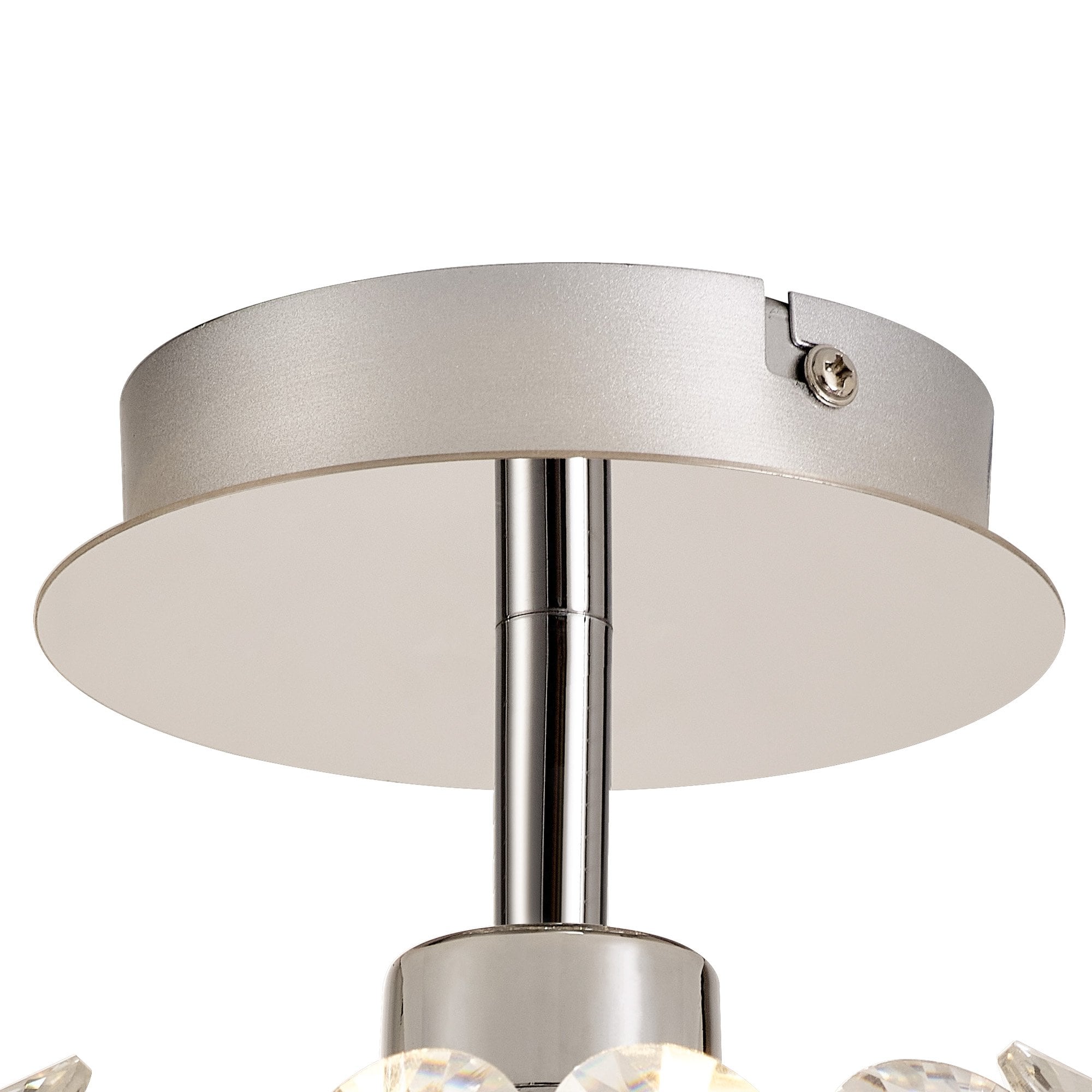 Fabula Grosvenor Single Semi-Flush Light - Polished Chrome & Crystal Glass