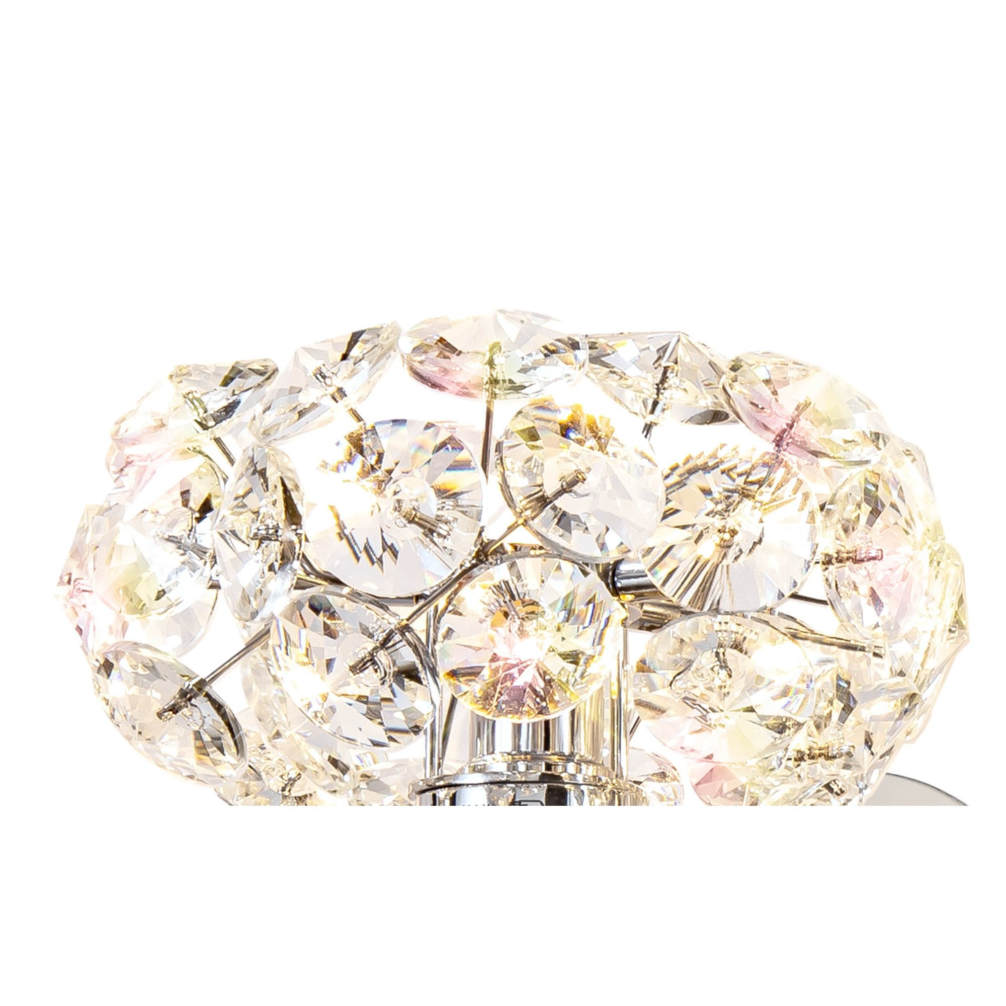 Fabula Grosvenor Single Wall Lamp - Polished Chrome & Crystal Glass