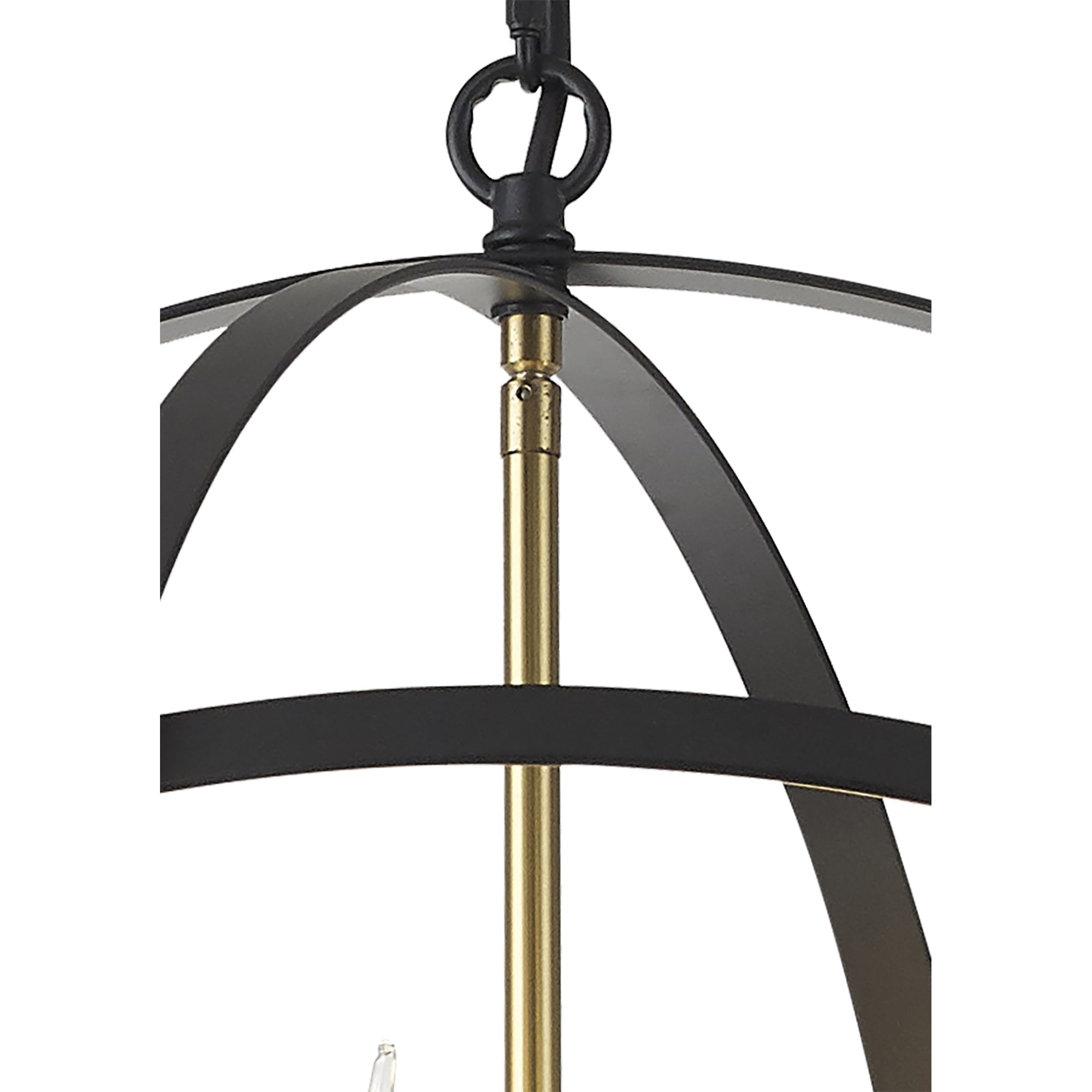 Fabula Guildford 6 Light Pendant - Black & Gold