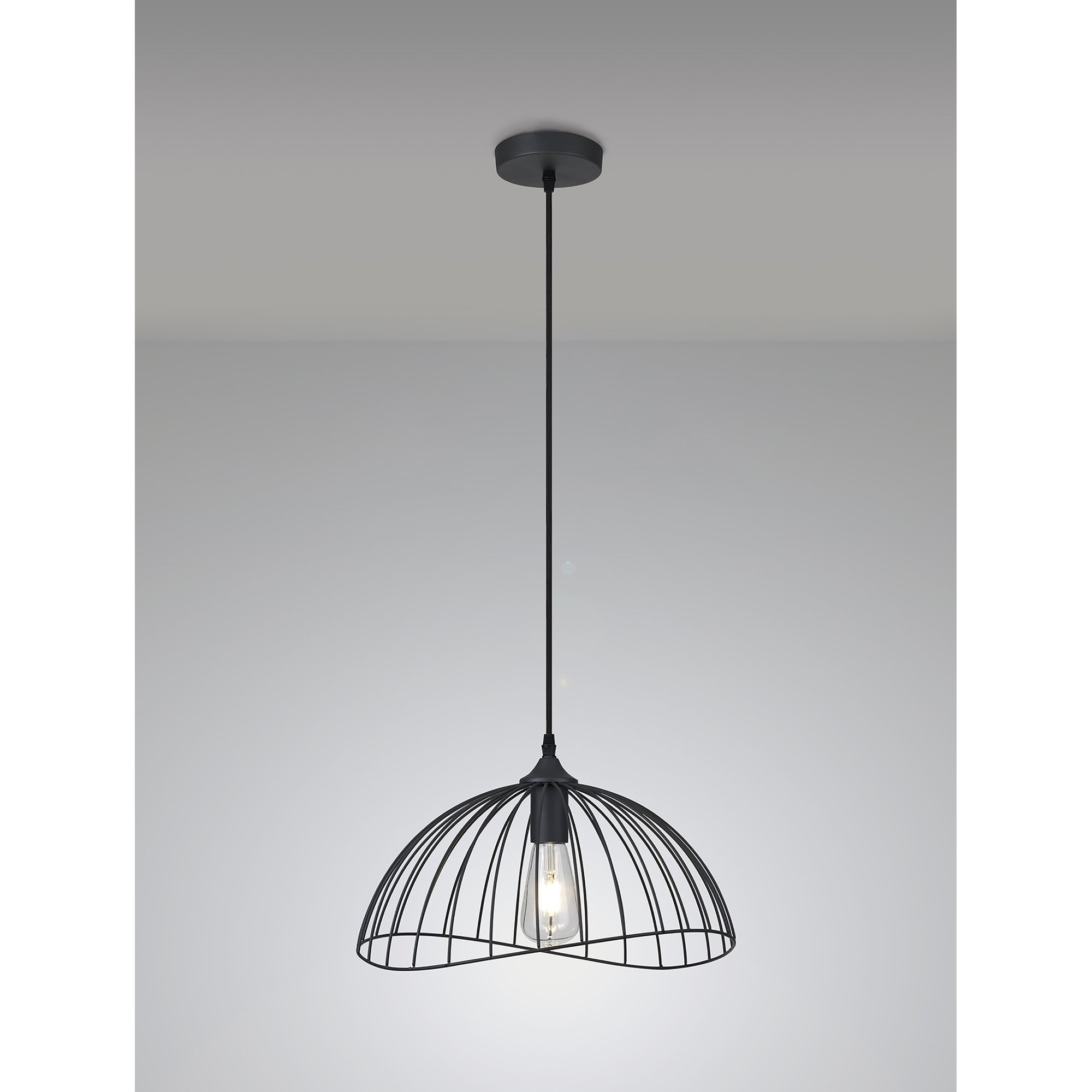 Fabula Halstead Single Dome Pendant - Graphite