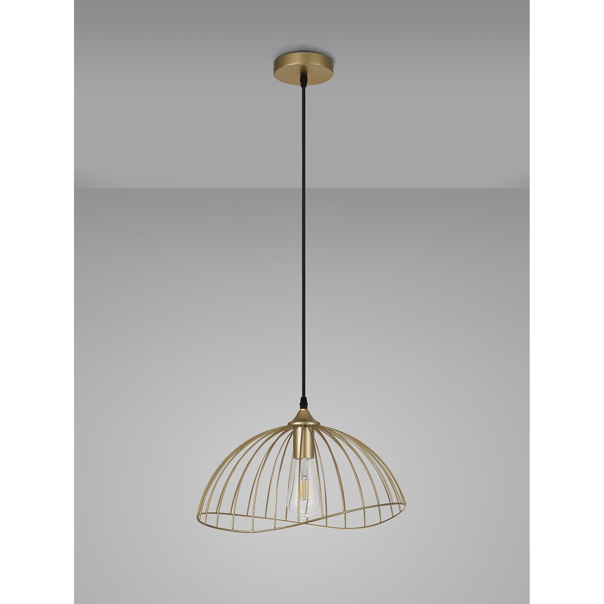Fabula Halstead Single Dome Pendant - Painted Gold