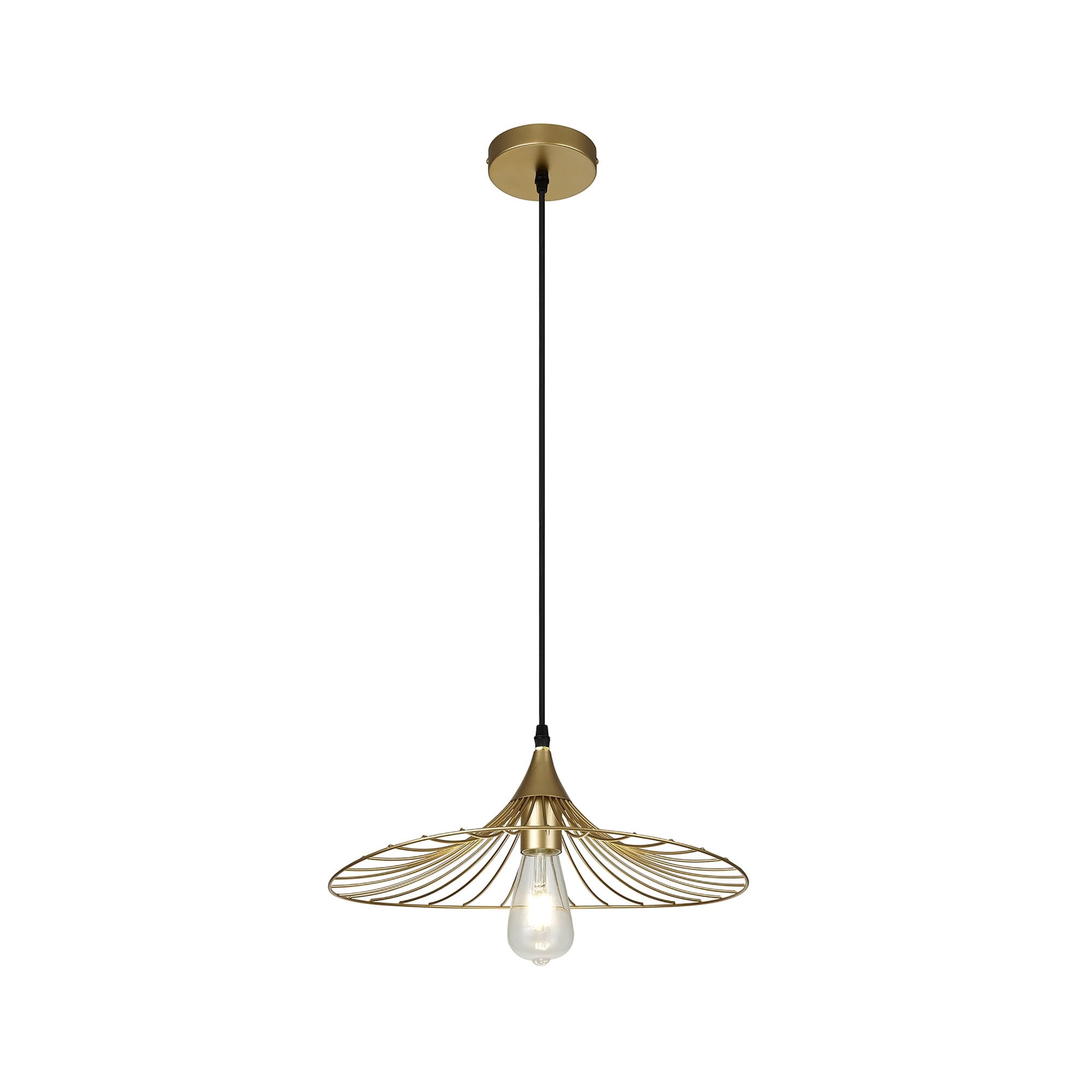 Fabula Halstead Single Shallow Pendant - Painted Gold