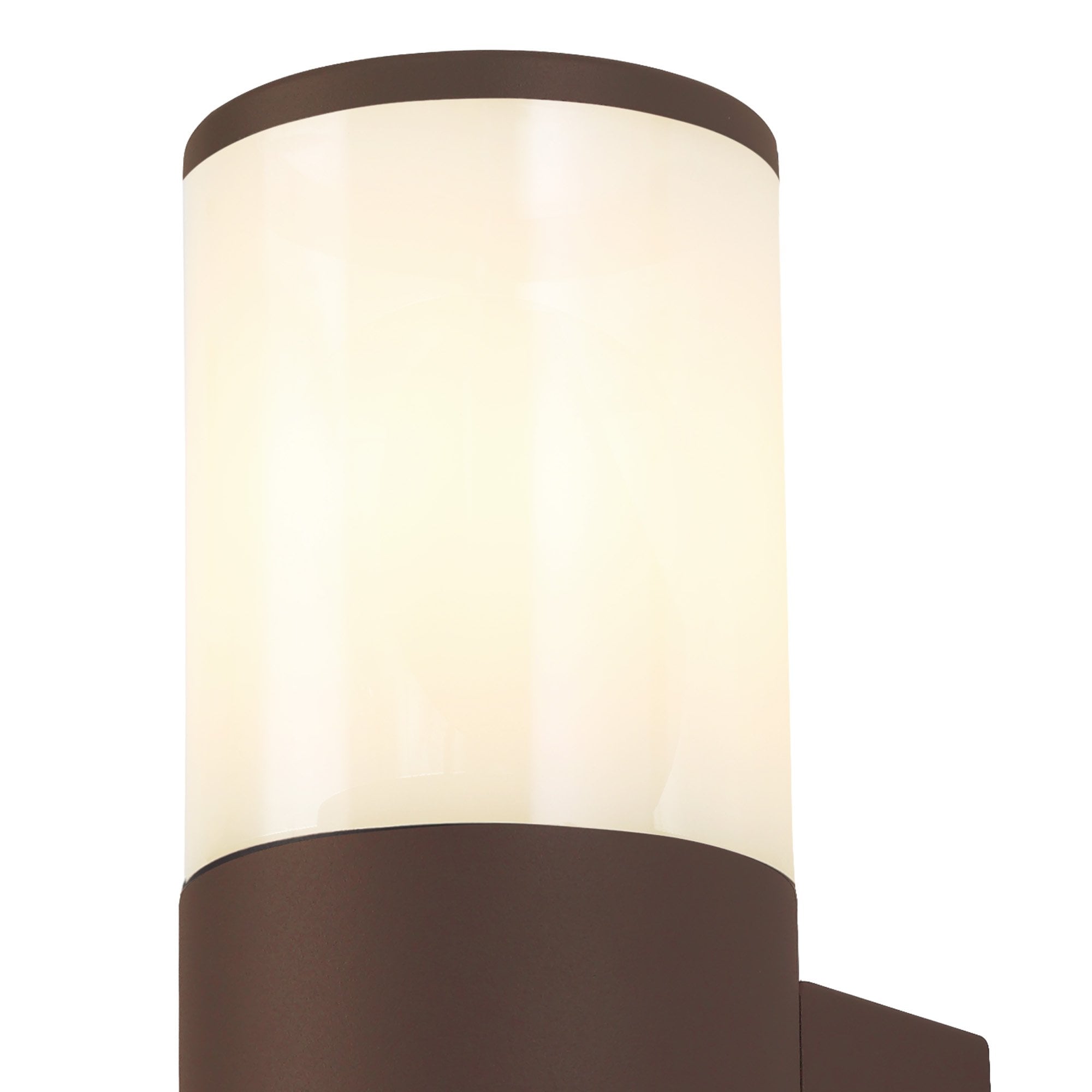 Fabula Harwater 2 Light Wall Lamp - Matt Brown & Opal PC - IP54
