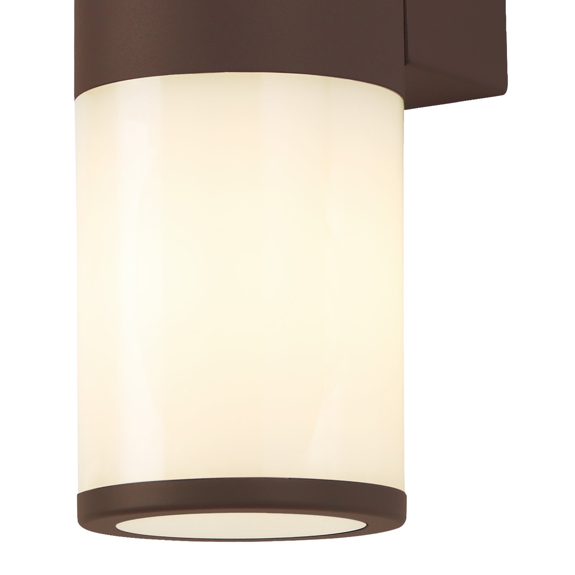 Fabula Harwater 2 Light Wall Lamp - Matt Brown & Opal PC - IP54
