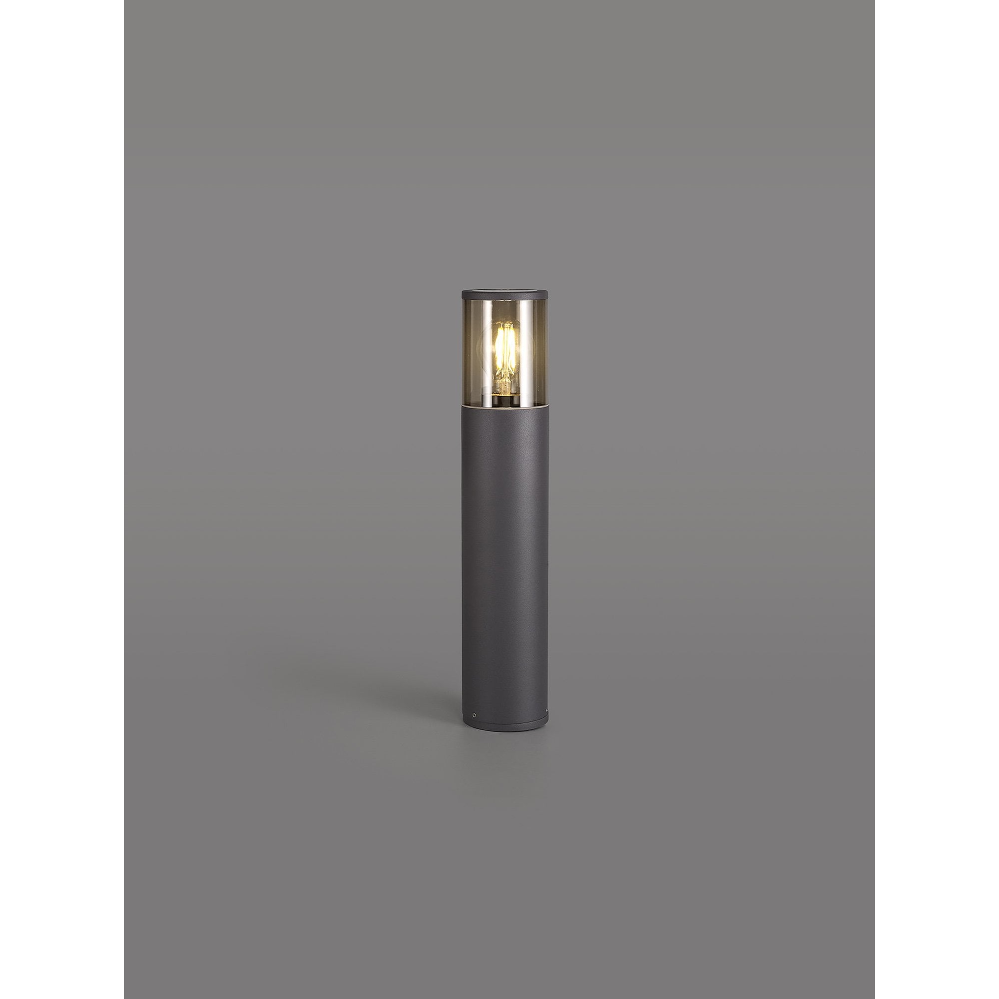Fabula Harwater Single 45cm Post Lamp - Anthracite & Smoked PC - IP54