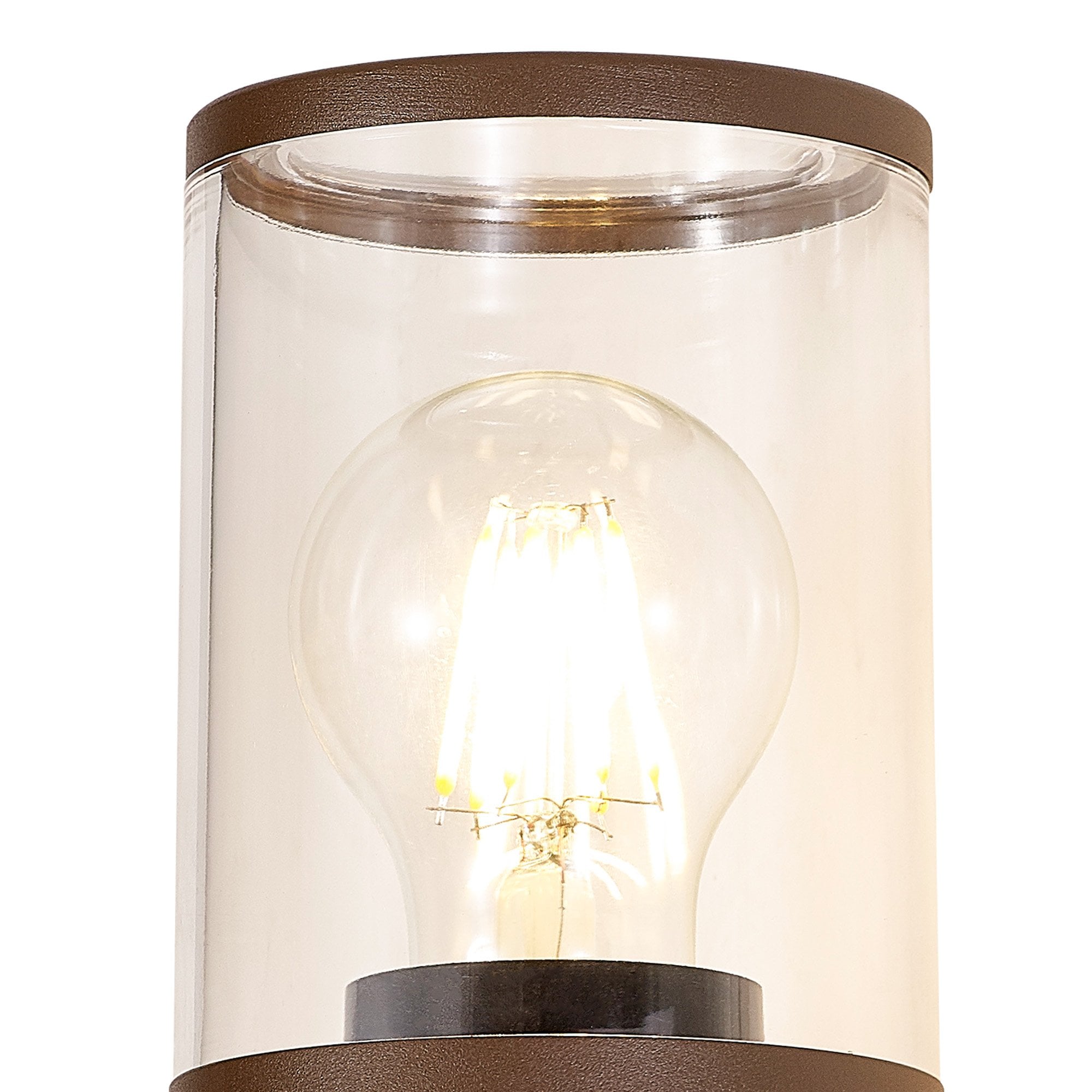 Fabula Harwater Single Wall Lamp - Matt Brown & Clear PC - IP54