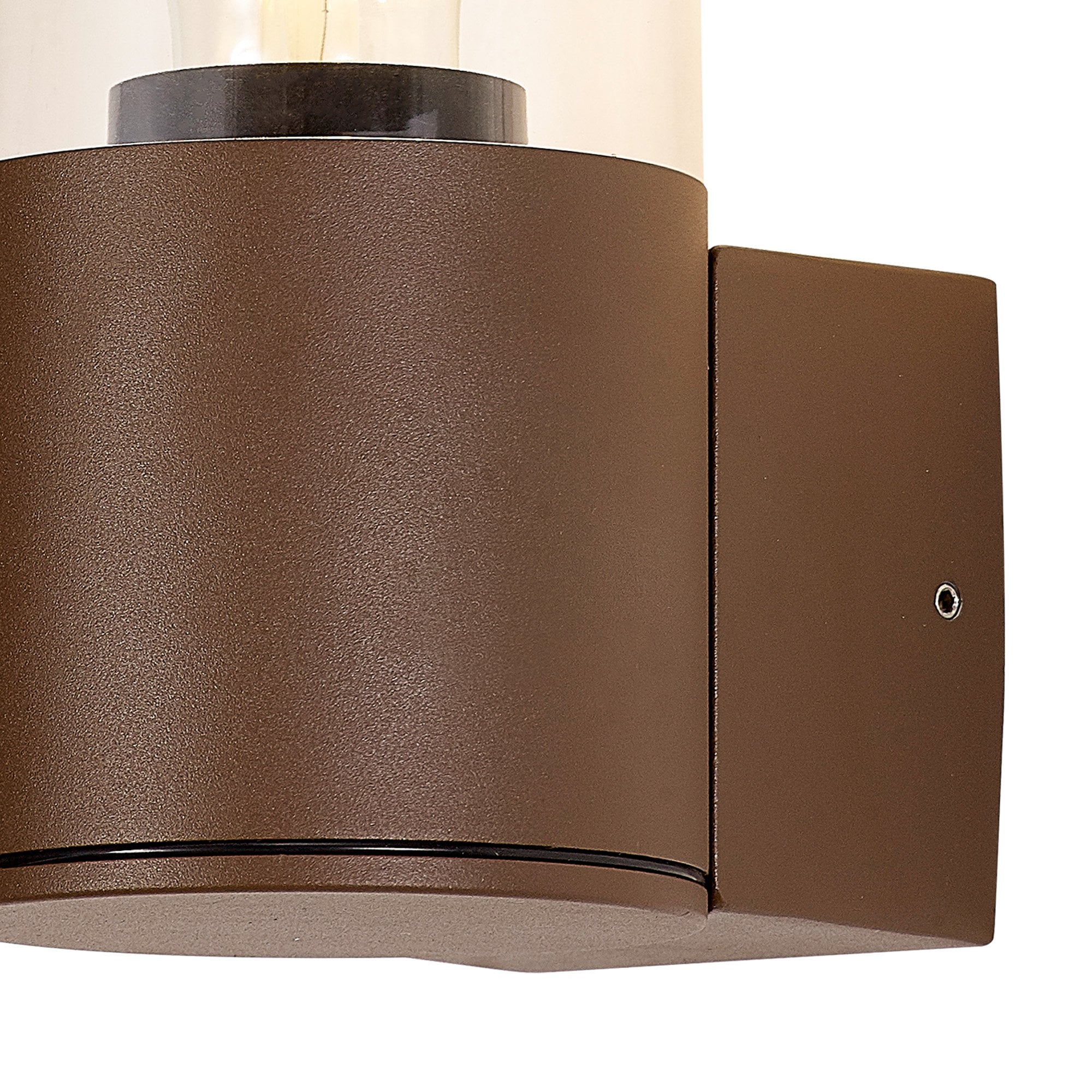 Fabula Harwater Single Wall Lamp - Matt Brown & Clear PC - IP54