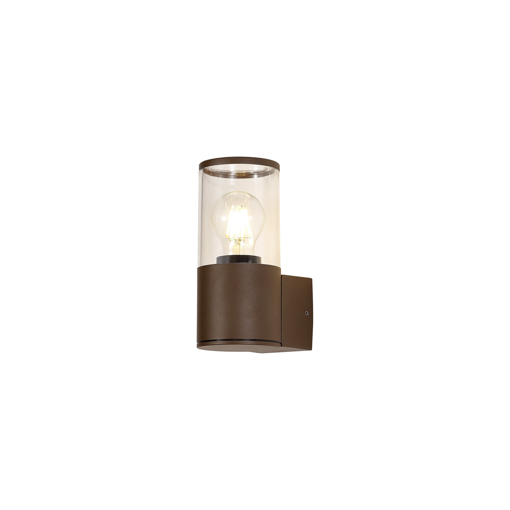 Fabula Harwater Single Wall Lamp - Matt Brown & Clear PC - IP54