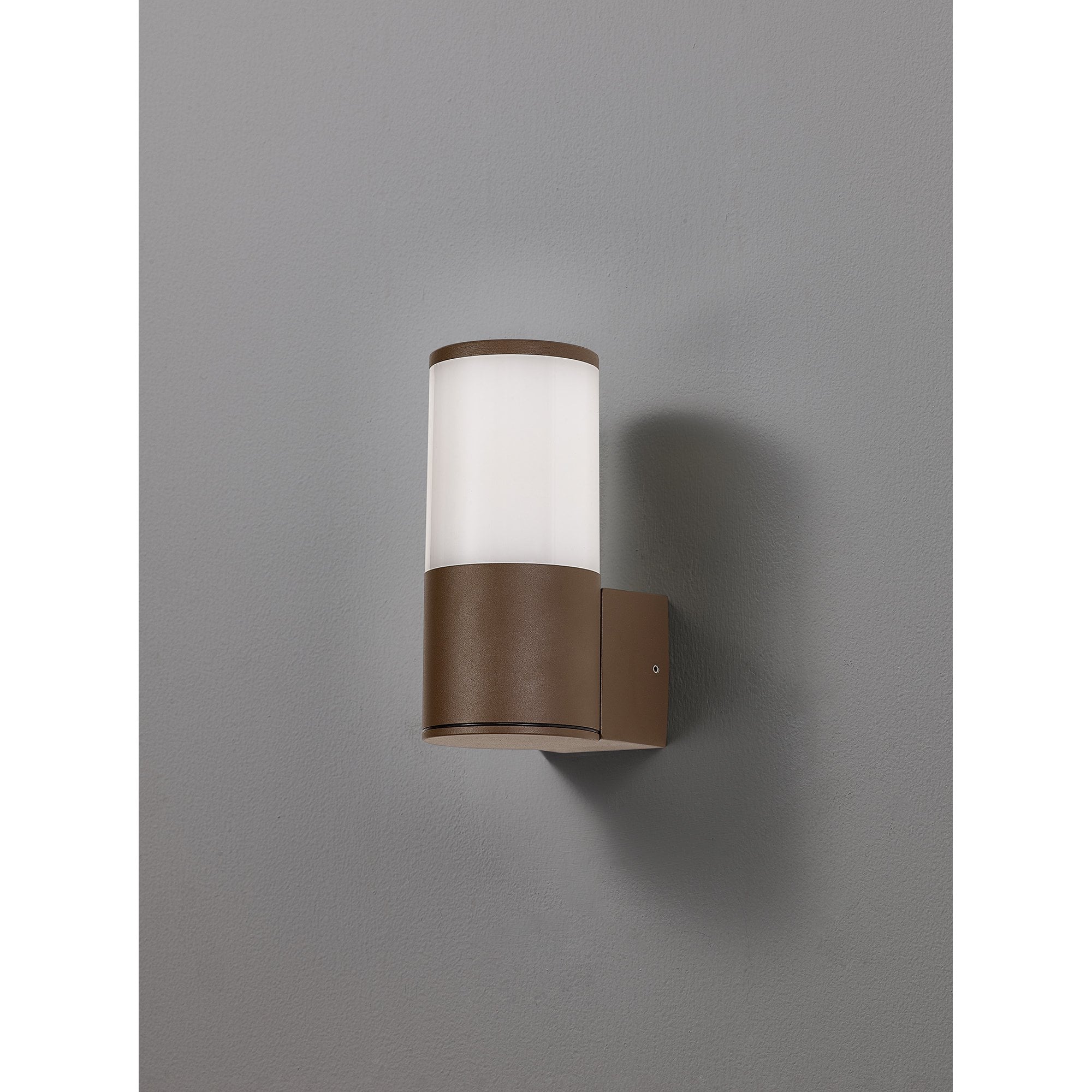 Fabula Harwater Single Wall Lamp - Matt Brown & Opal PC - IP54