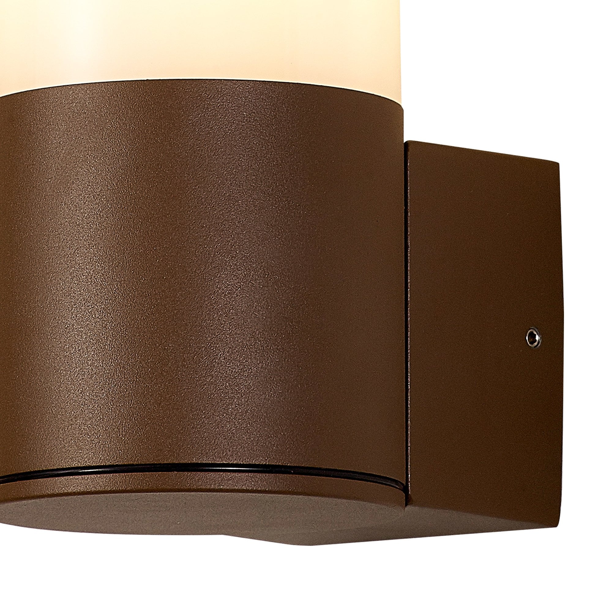 Fabula Harwater Single Wall Lamp - Matt Brown & Opal PC - IP54