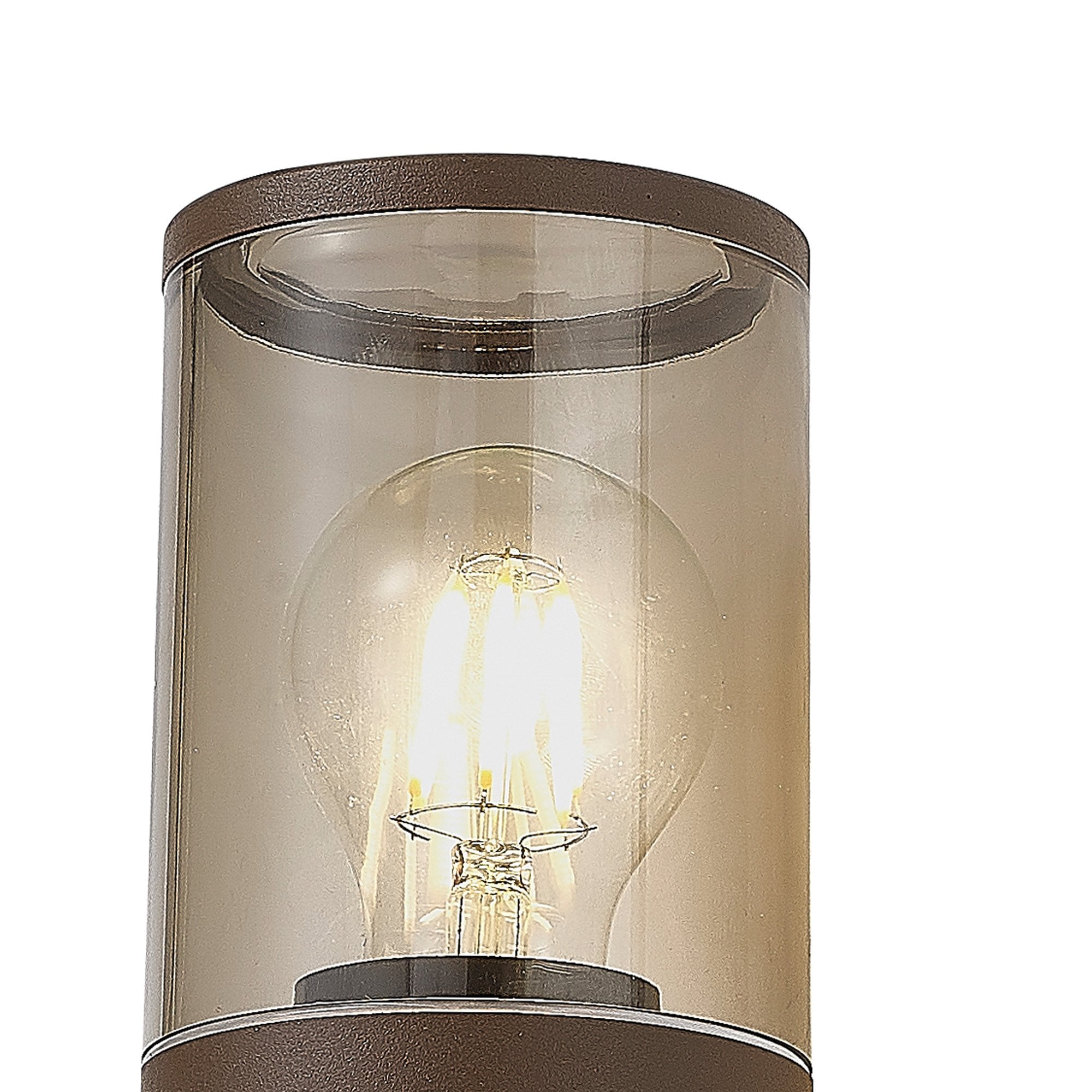 Fabula Harwater Single Wall Lamp - Matt Brown & Smoked PC - IP54