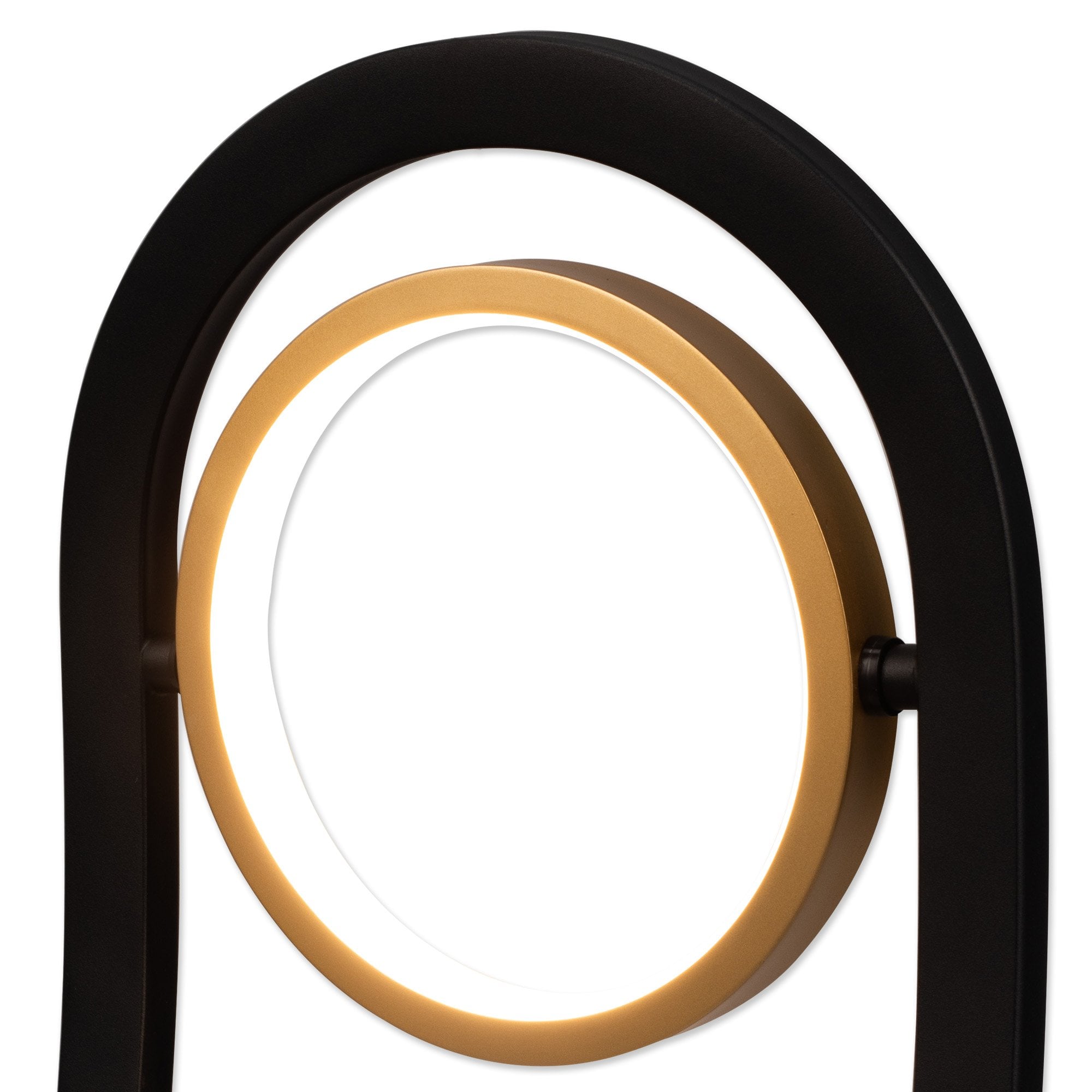 Fabula Hawksmouth Single Ring LED Wall Lamp - Satin Black & Gold