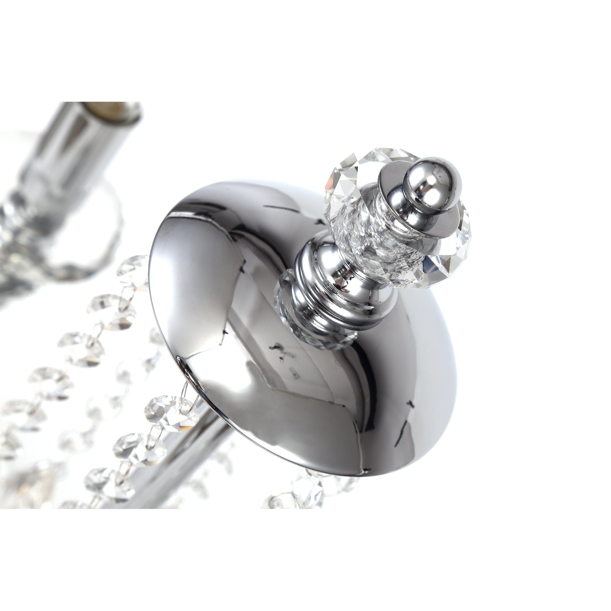 Fabula Hickman 3 Light Table Lamp - Polished Chrome, Clear Glass & Crystal