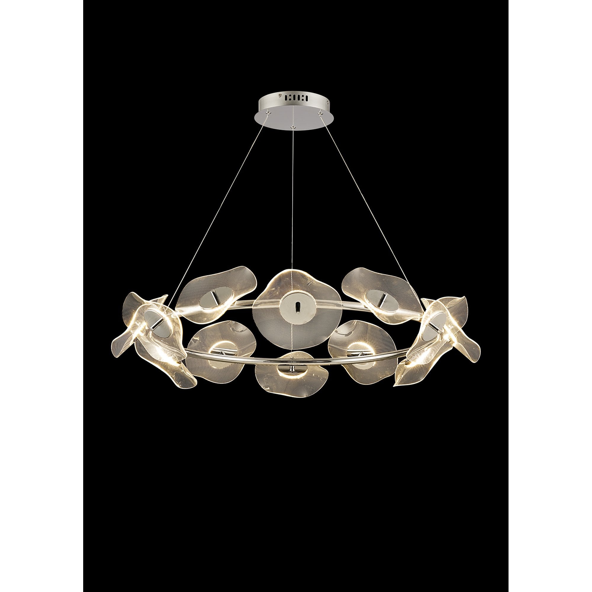 Fabula Holly 12 Light LED Ring Pendant - Polished Chrome