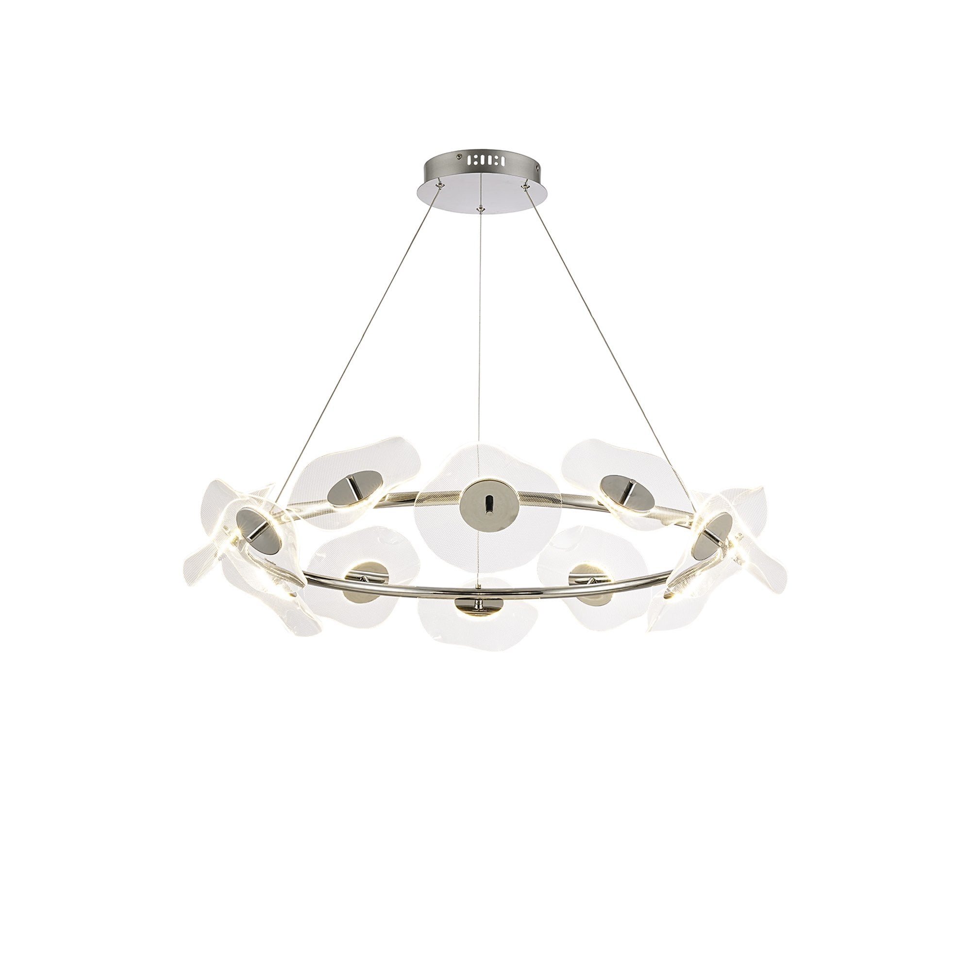 Fabula Holly 12 Light LED Ring Pendant - Polished Chrome